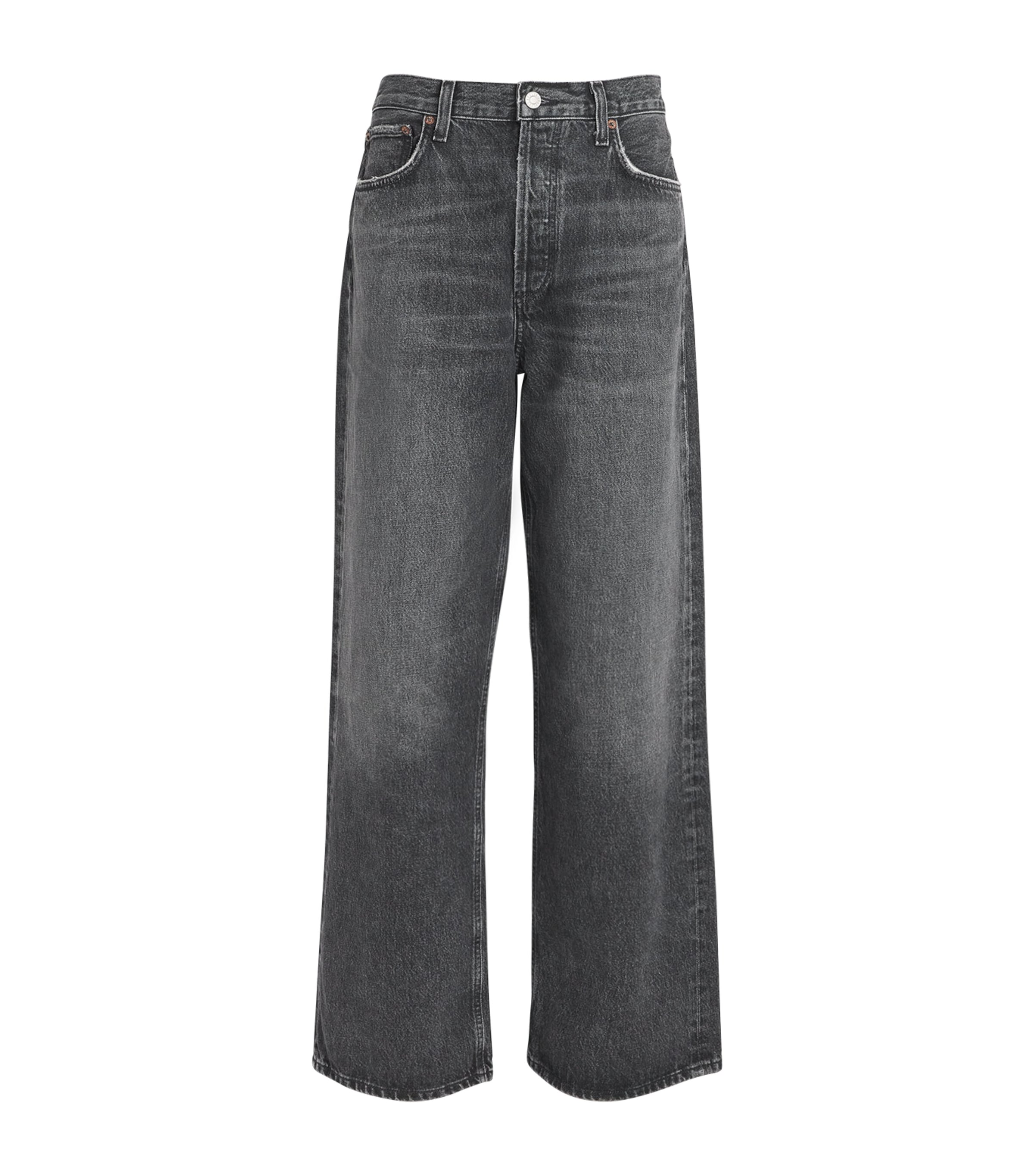 Shop Agolde Low Slung Baggy Jeans In Blue