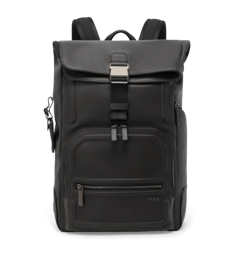 Leather Osborn Roll-Top Backpack ESPRESSO BROWN Image 1