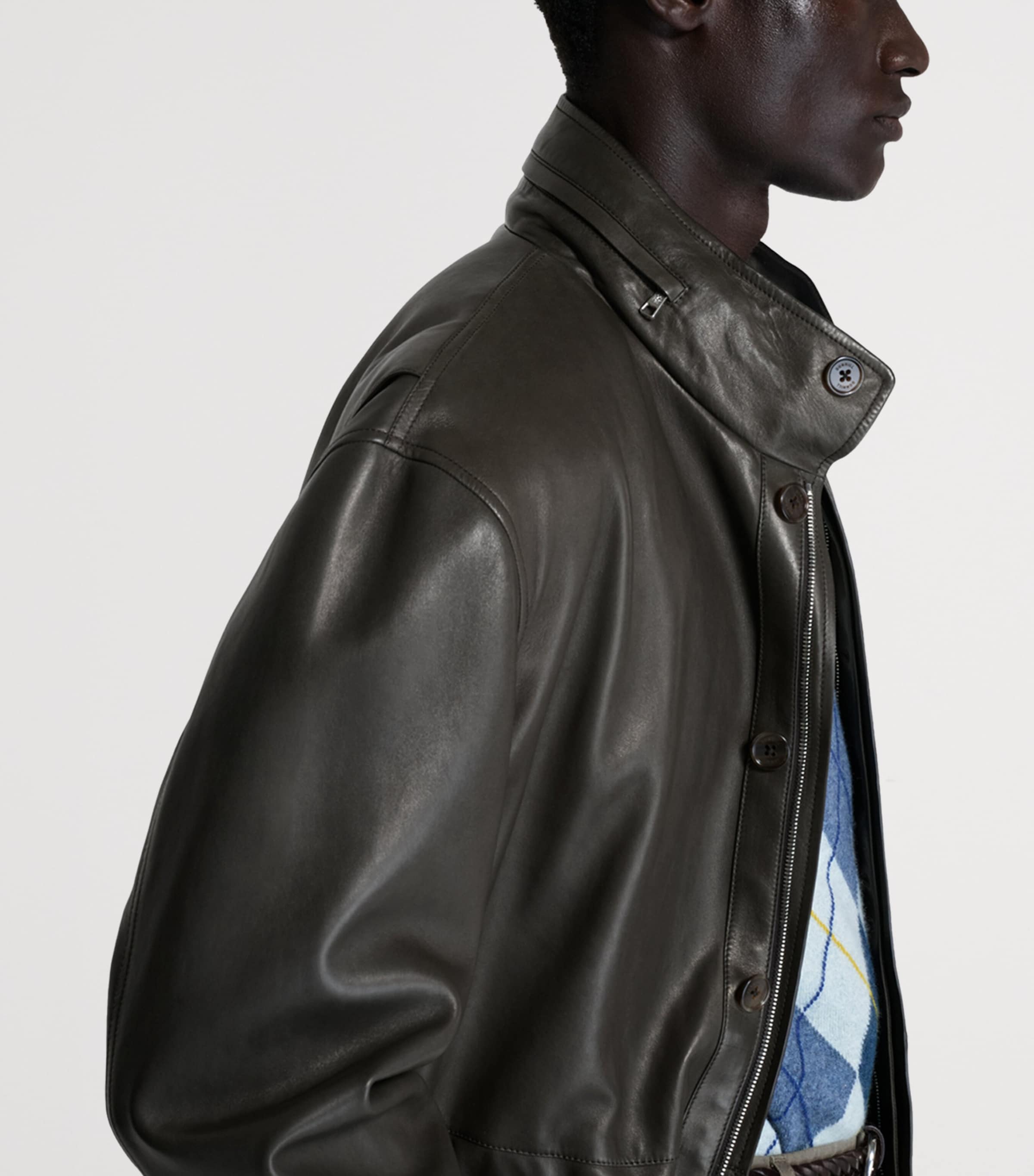 Dunhill Mens Leather Jacket Image 5
