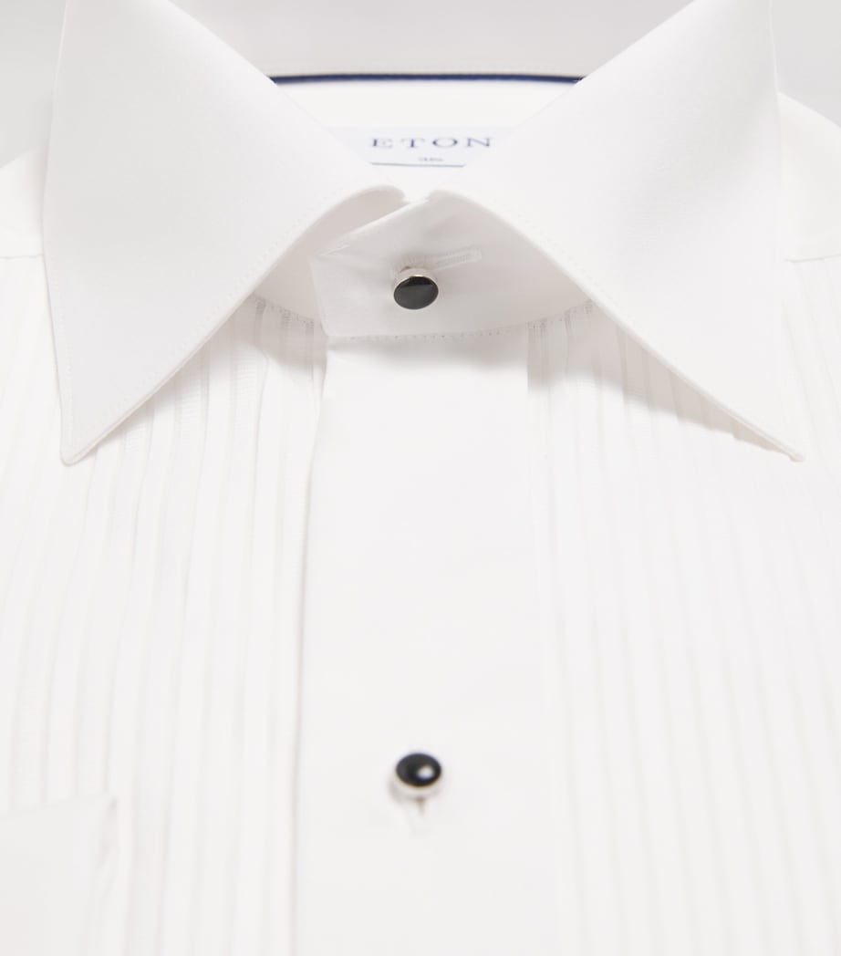 Cotton Pleated Shirt WHITE Image 5