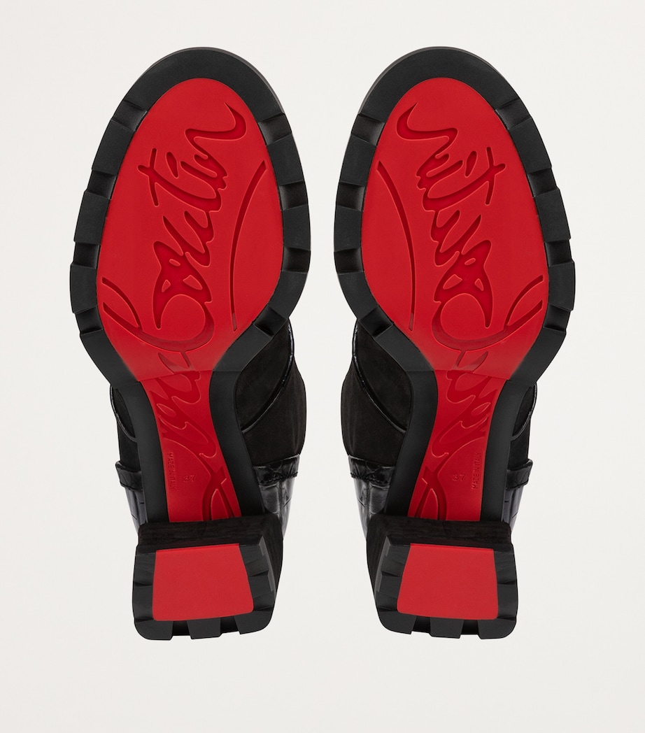 Macademia Suede Lace-Up Boots 100 BK01 Image 6