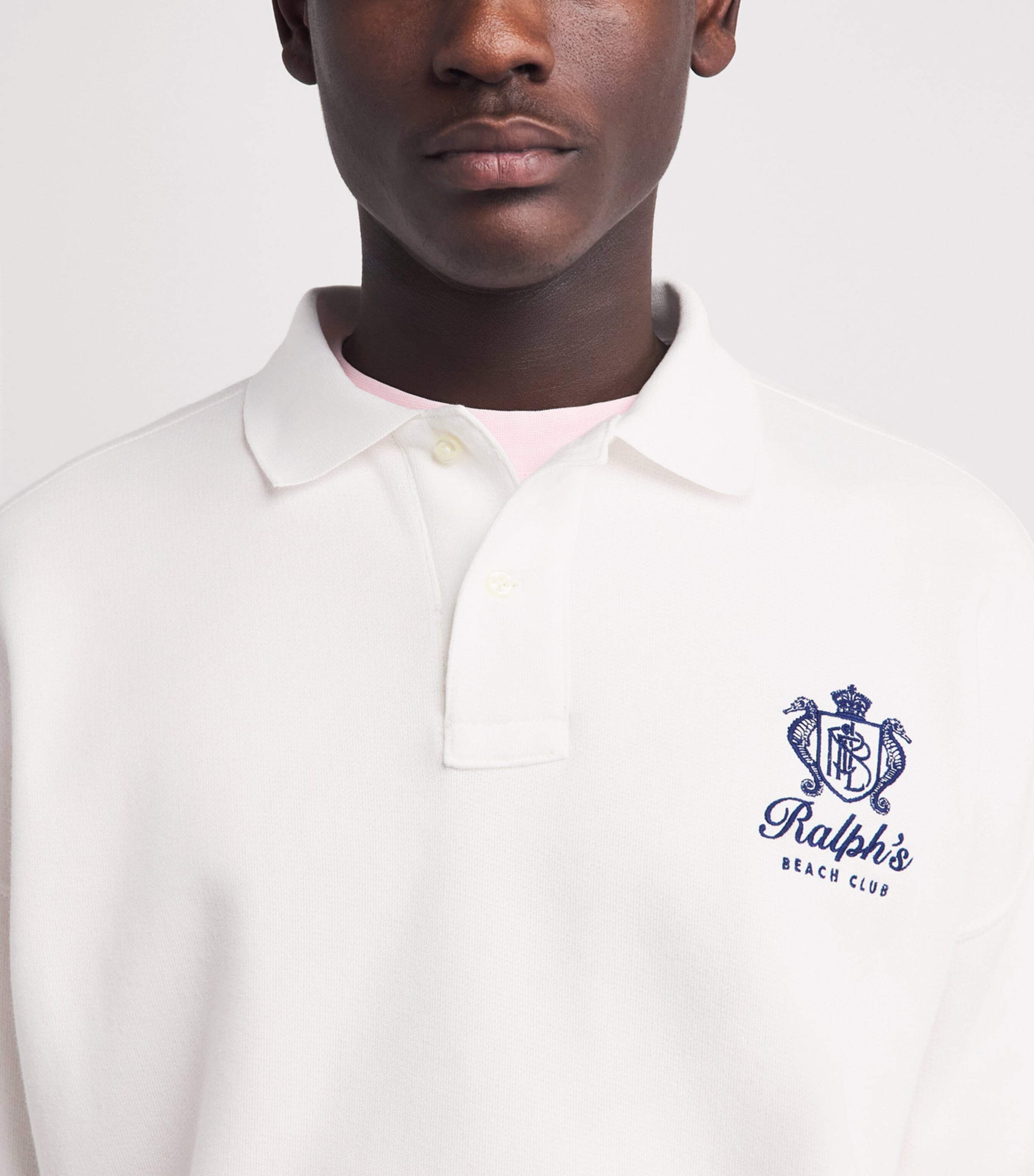 Polo Ralph Lauren Mens Cotton-Blend Ralph's Beach Club Polo Shirt White Image 3