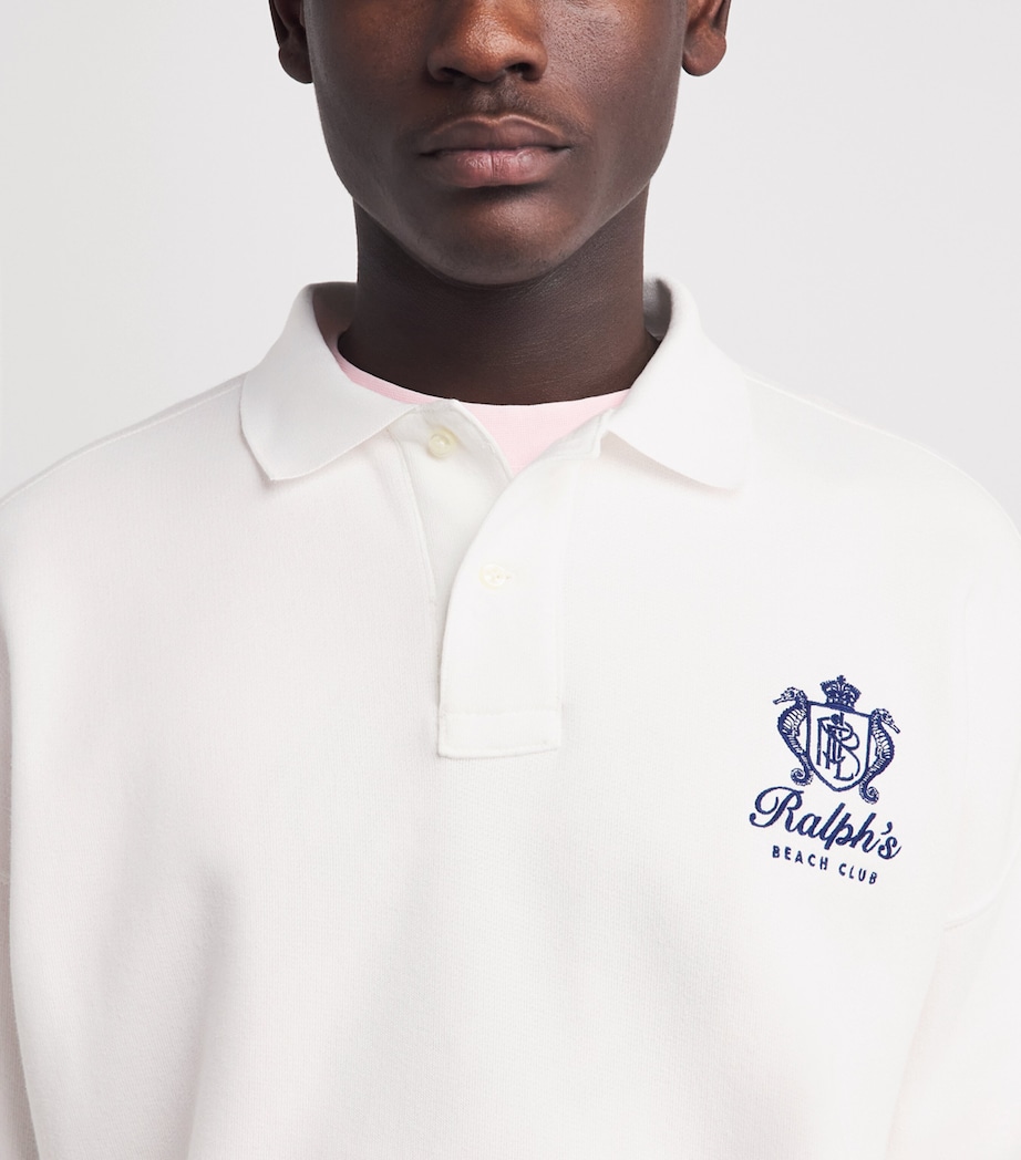 Polo Ralph Lauren Mens Cotton-Blend Ralph's Beach Club Polo Shirt White Image 3