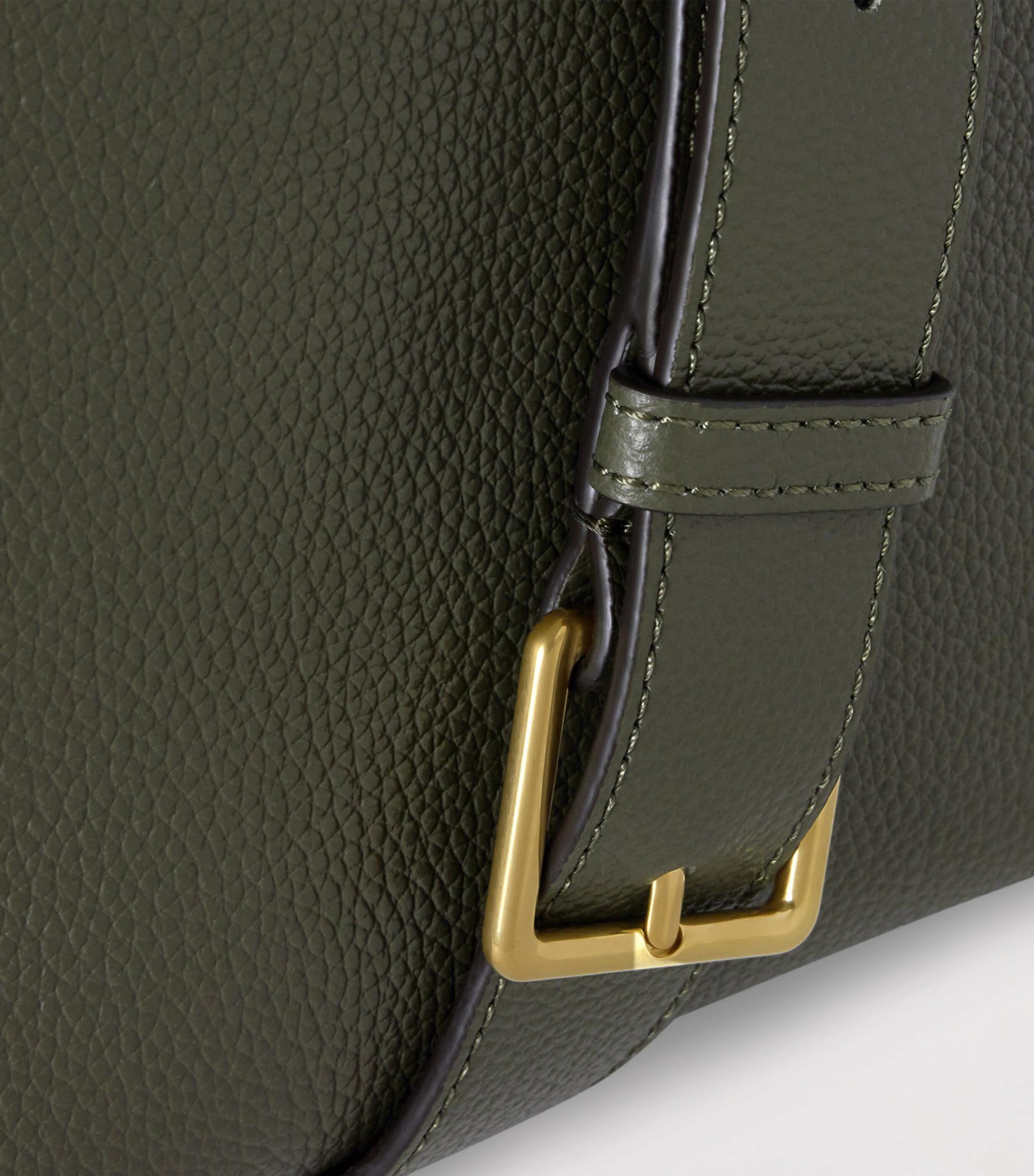 Small Leather Antony Messenger Bag JUNPER GREEN Image 4