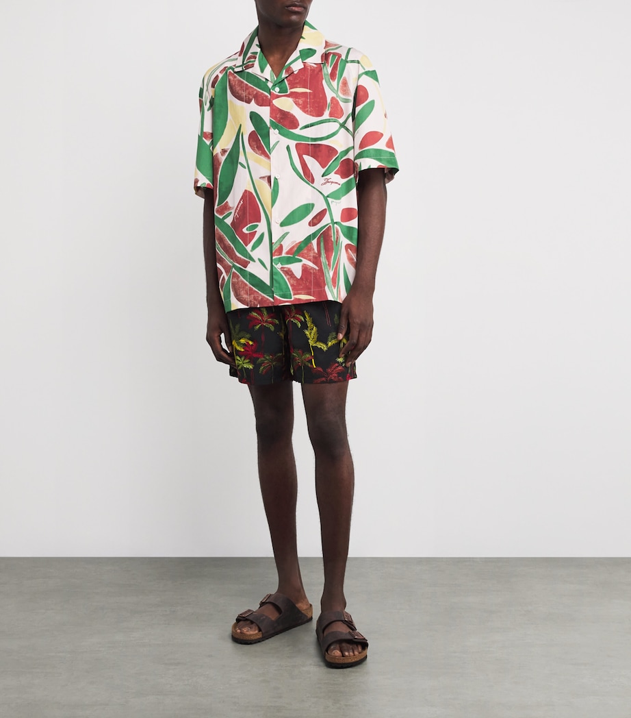 Palm Embroidery Mistral Swim Shorts 990 BLACK Image 2