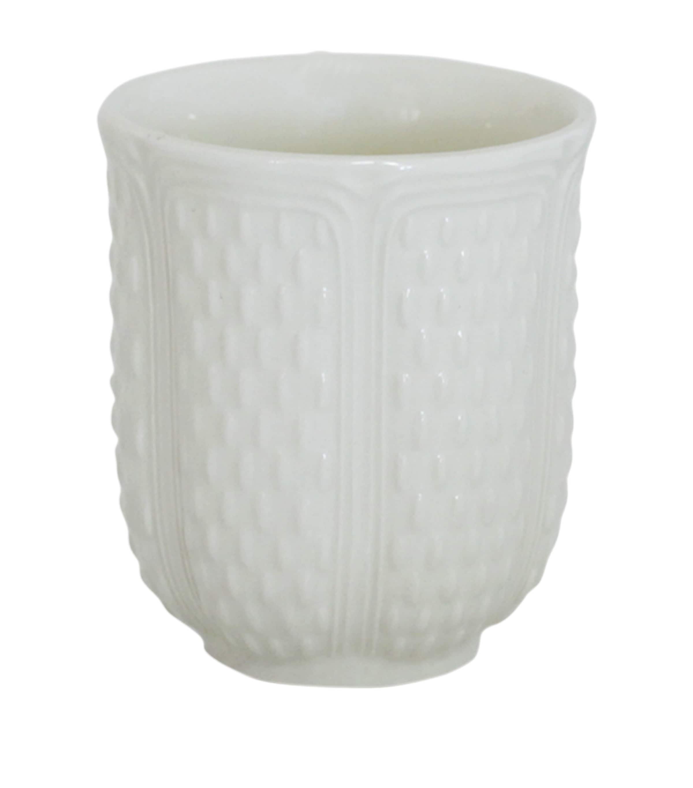 Pont aux Choux Rice Grain Pattern Teacup WHITE Image 1