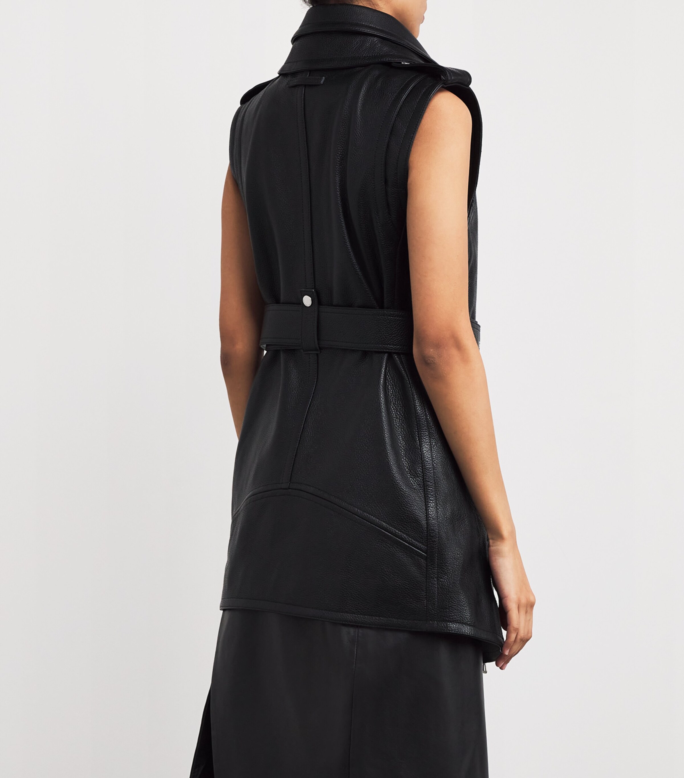 Jean Paul Gaultier Black Belted Leather Vest | Harrods US