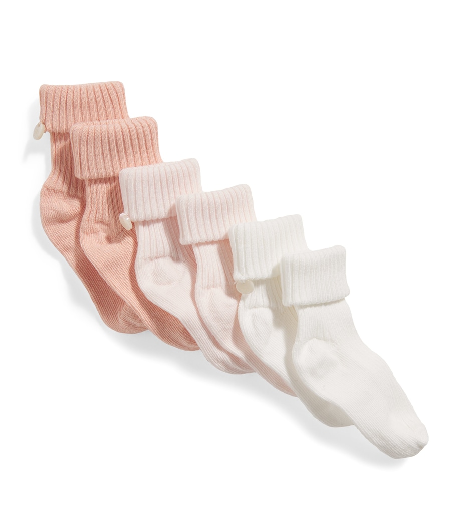 Set of 3 Cotton-Blend Knitted Socks (13-18 months) ROSE P�LE Image 2