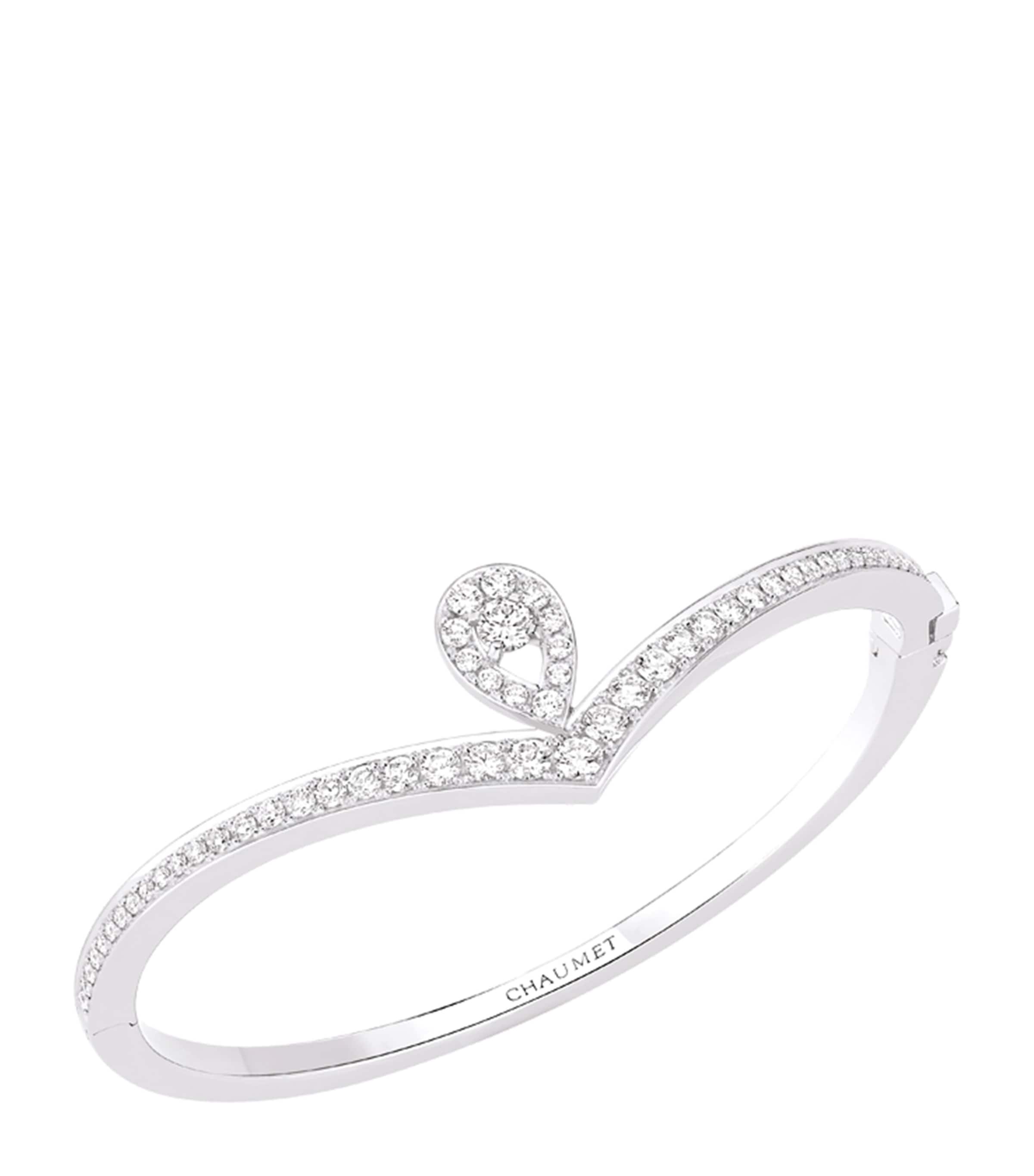 White Gold and Diamond Joséphine Aigrette Bangle WHITE GOLD Image 1