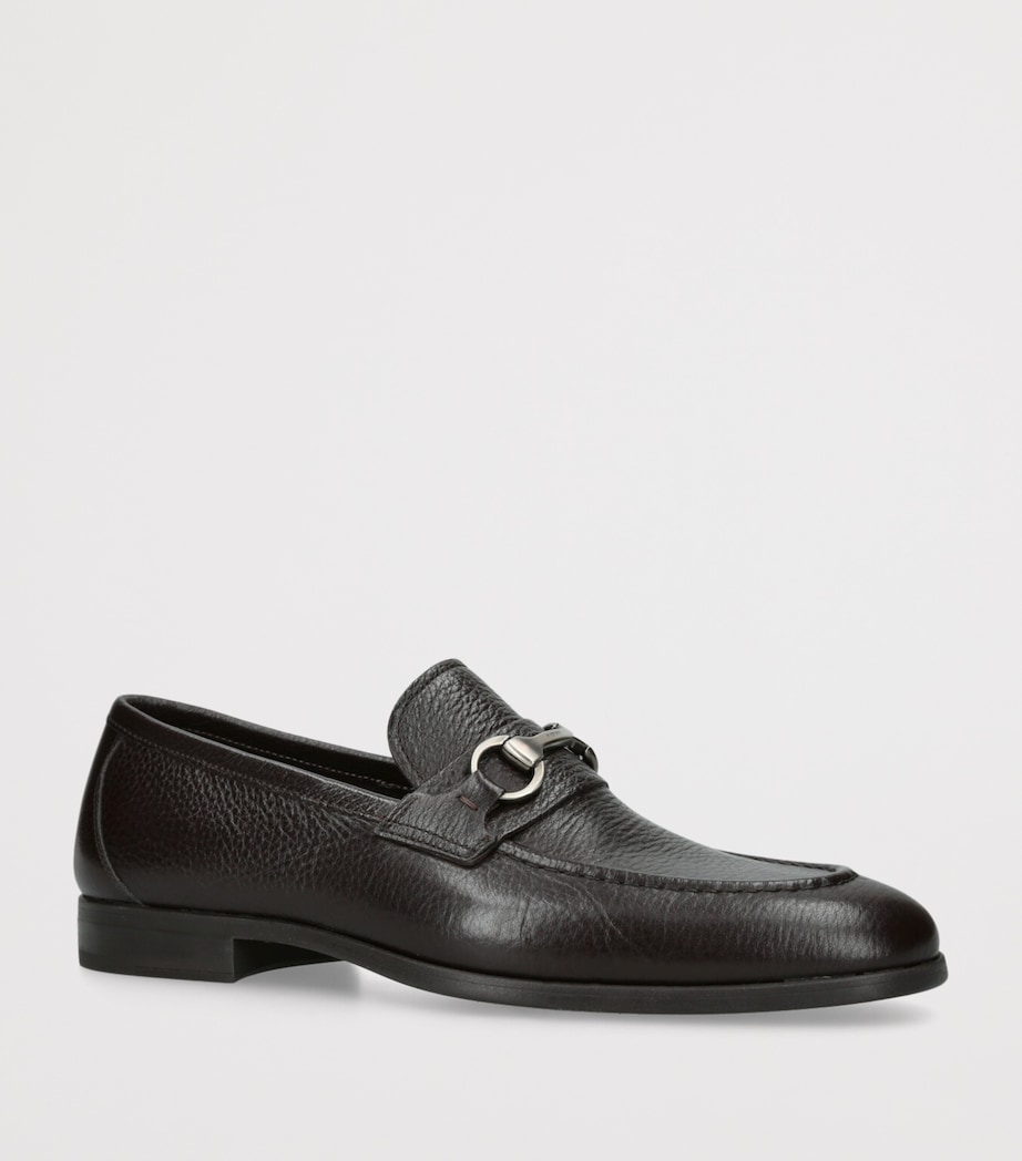 Leather Horsebit Loafers DARK BROWN Image 3
