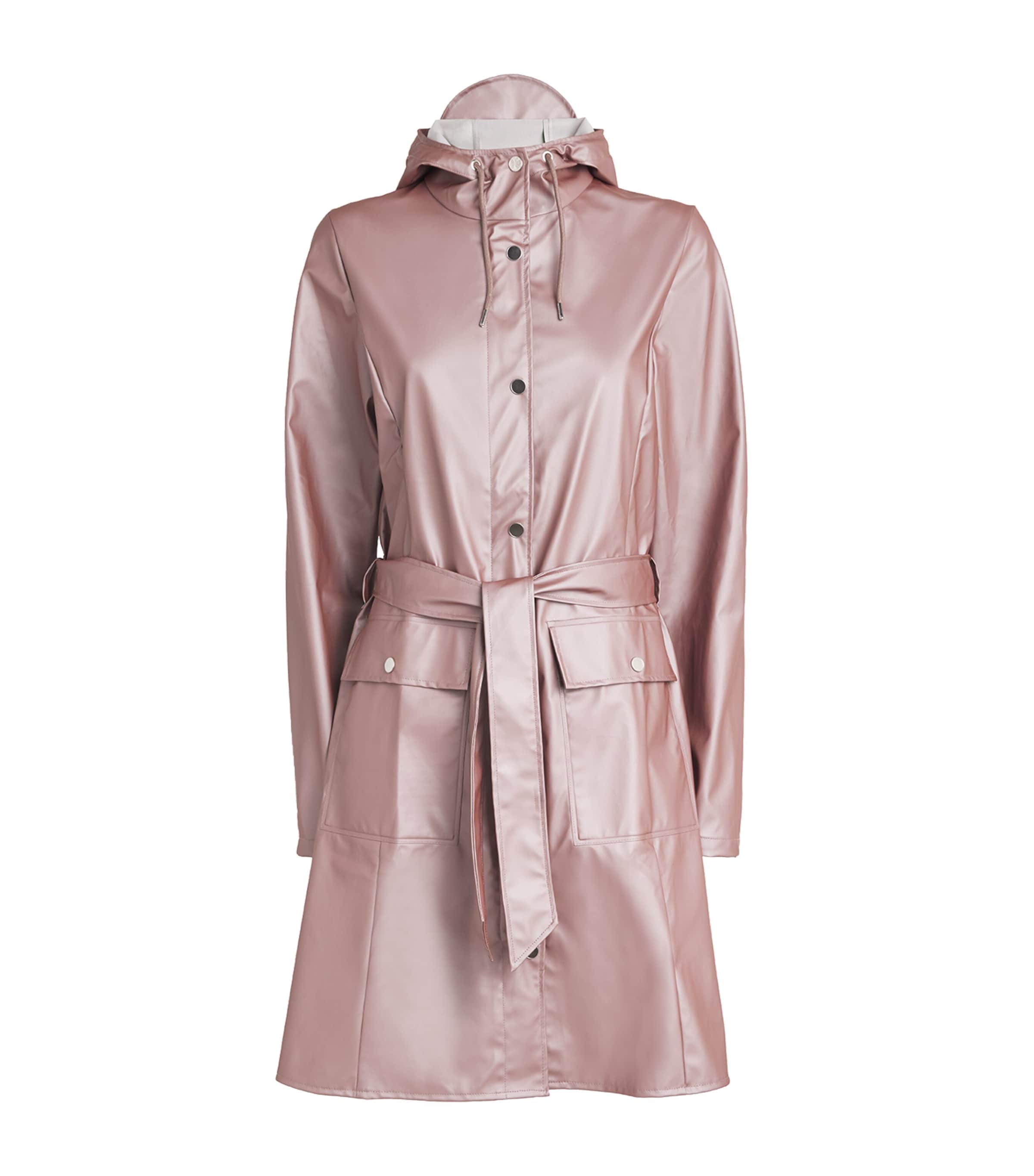 Shop Rains Curve W Jacket In Pink