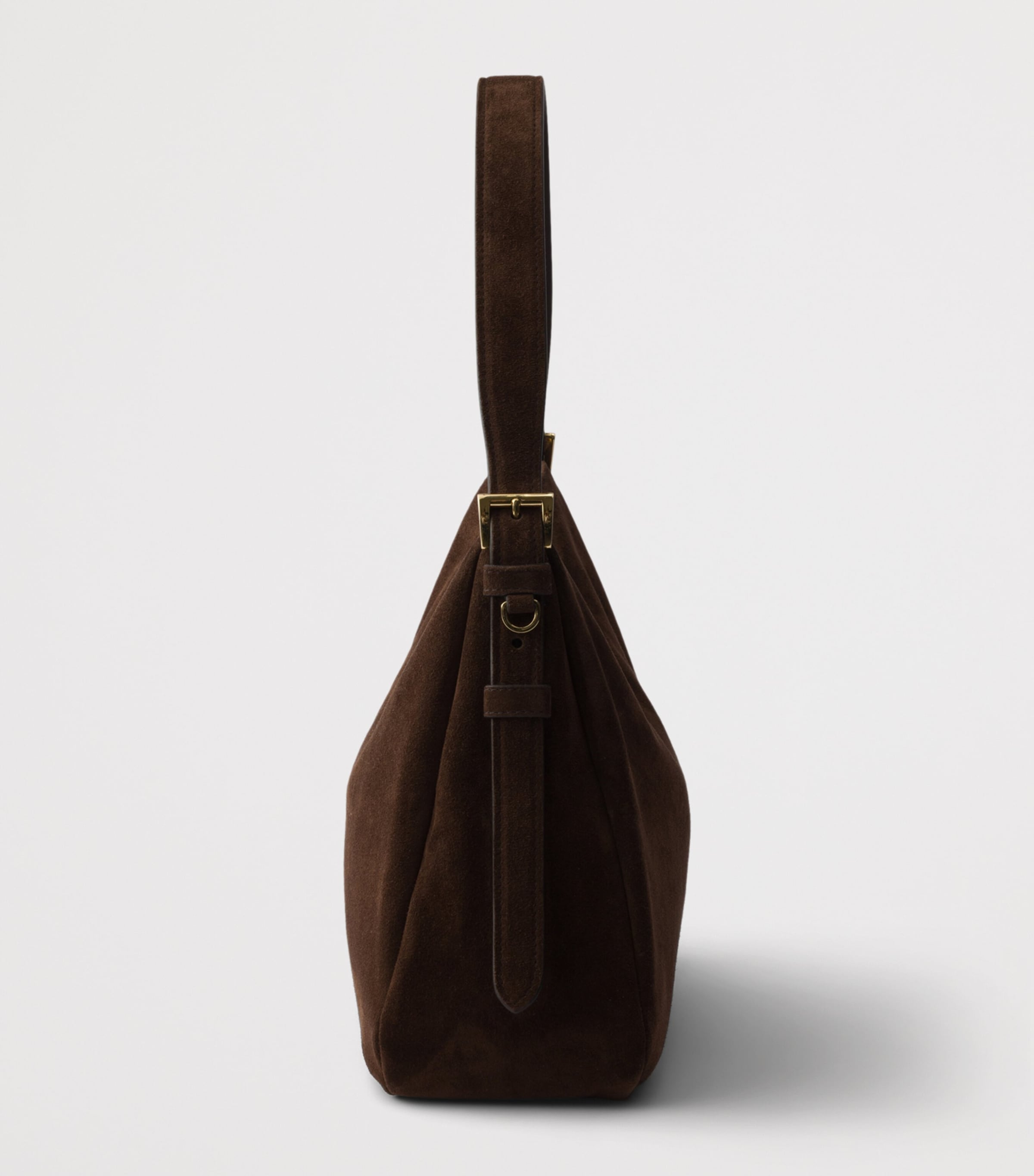 Prada Medium Suede Aimée Shoulder Bag Brown Image 5