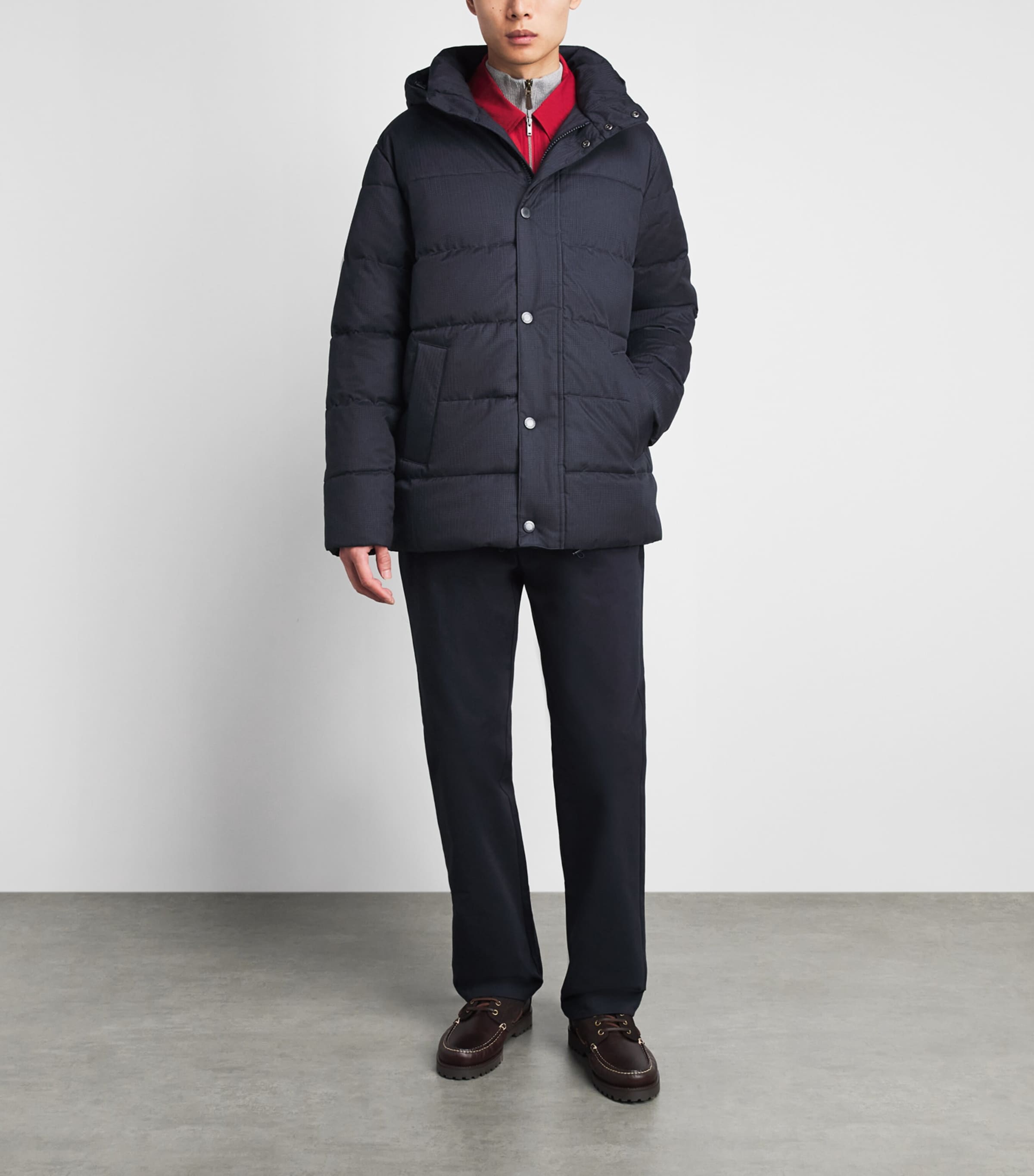 Barbour Mens Emble Puffer Jacket Dark Navy Image 2