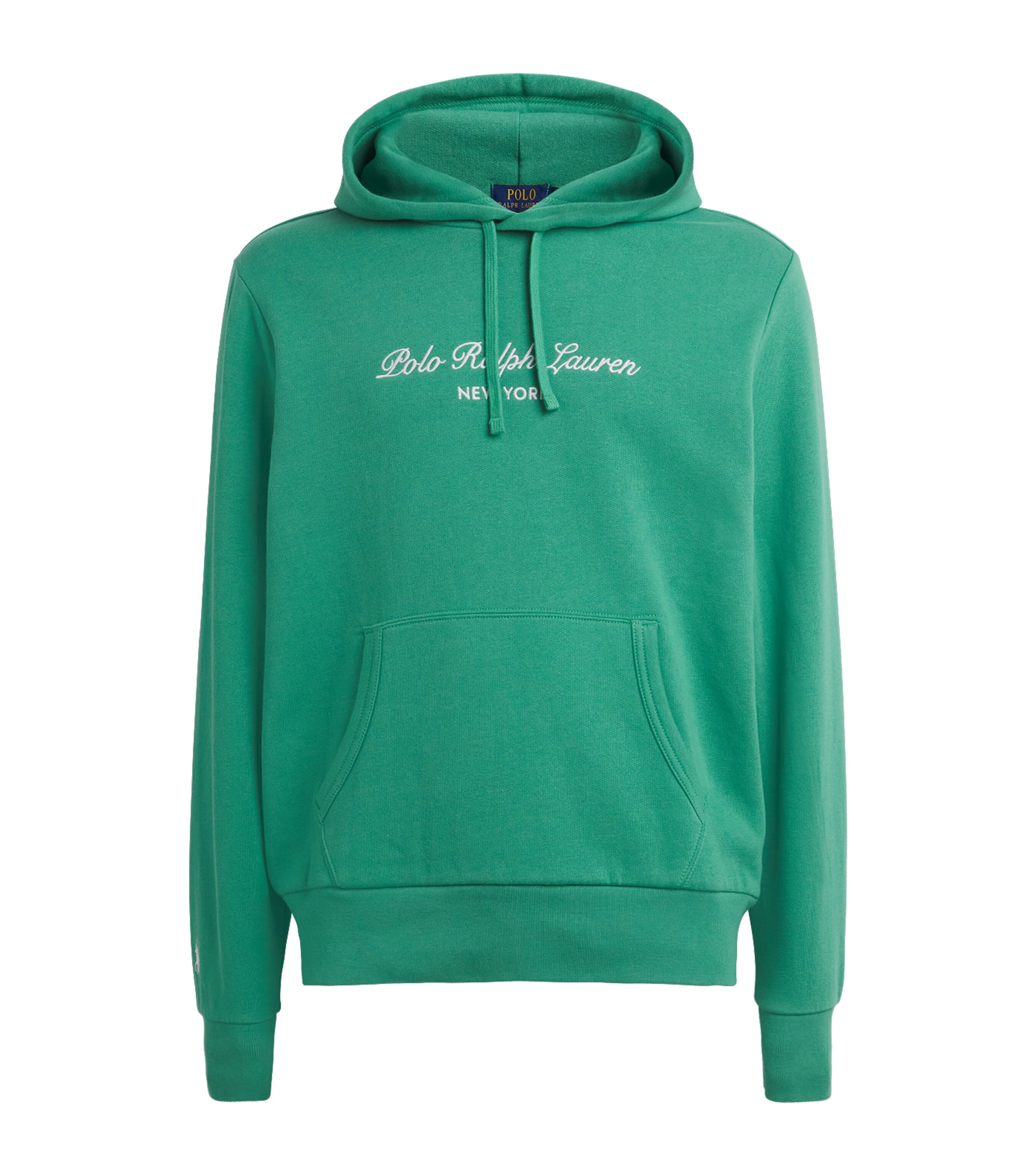 Polo Ralph Lauren Mens Embroidered Logo Hoodie Raft Green Image 1