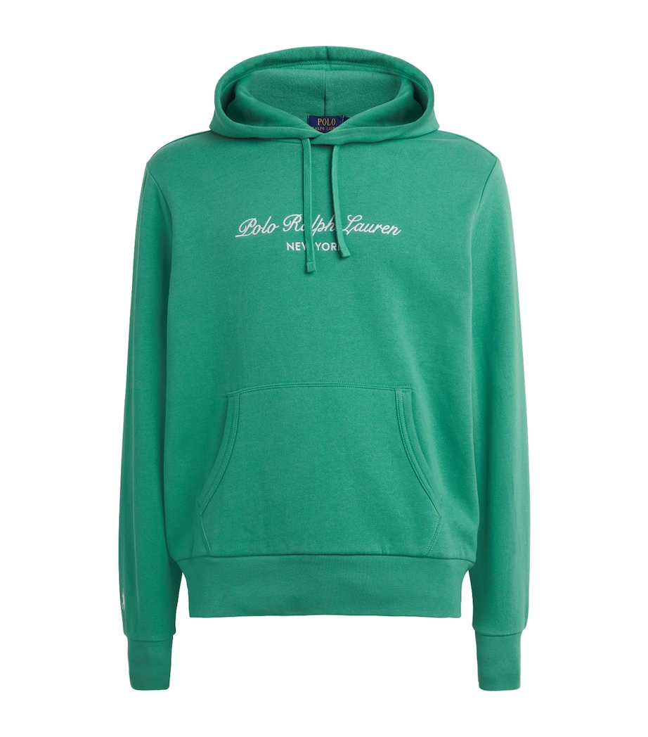 Polo Ralph Lauren Mens Embroidered Logo Hoodie Raft Green Image 1