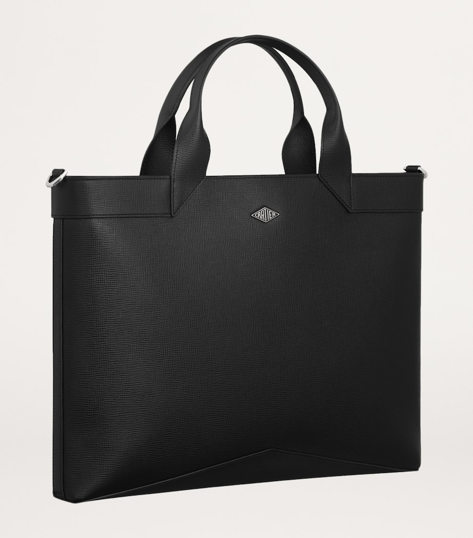 Leather Losange Document Holder BLACK Image 3