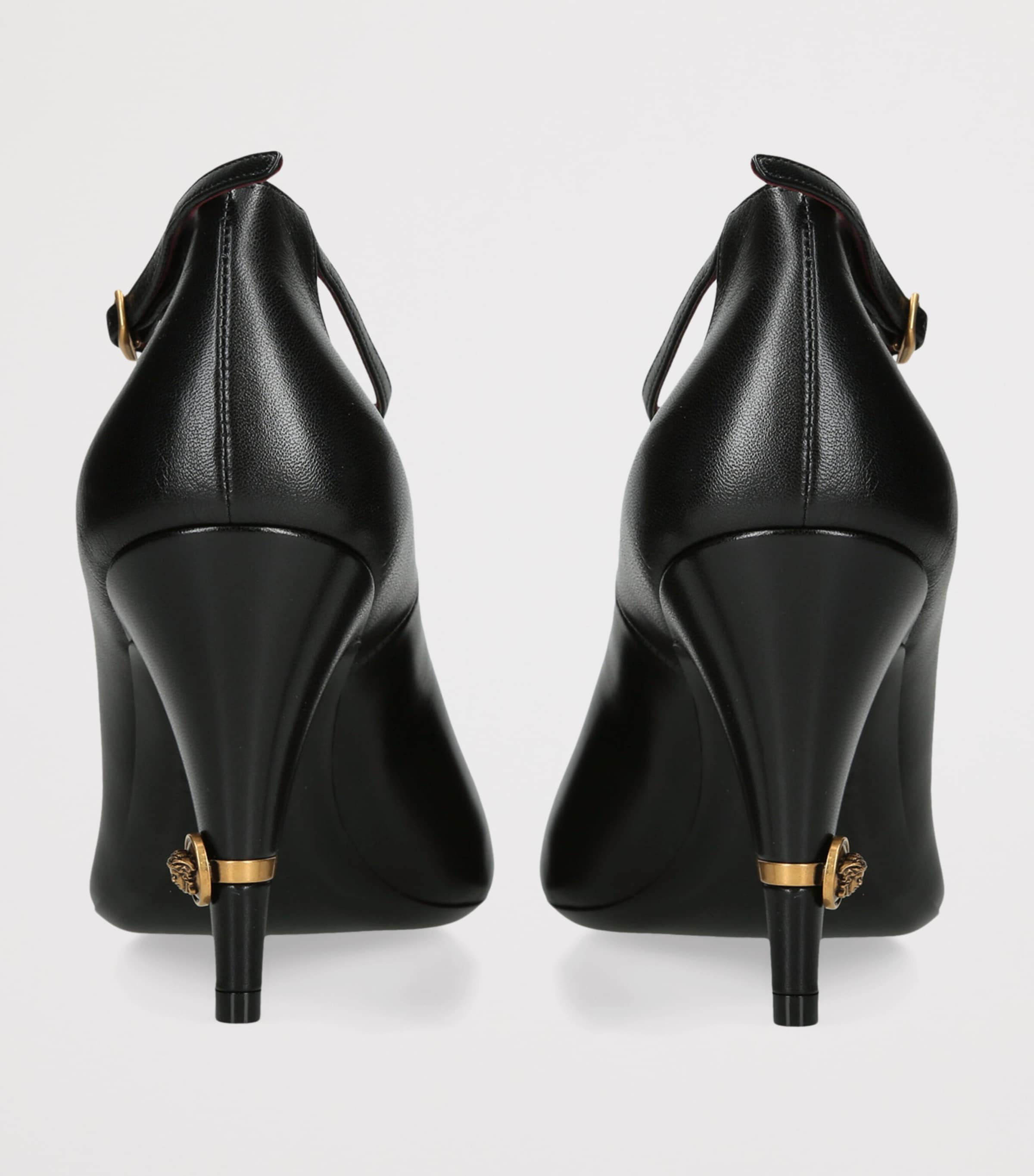 Versace Leather Gianni Pumps 90 Black Image 2