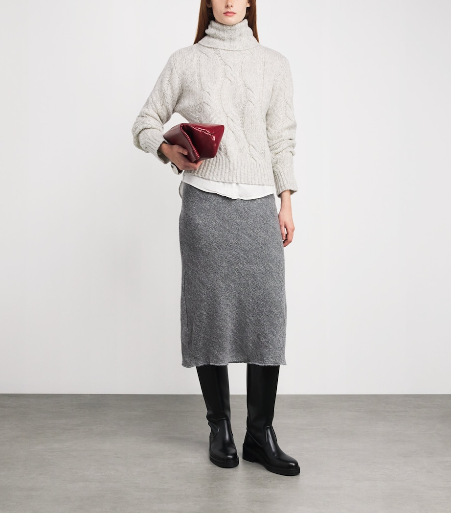 Jersey Midi Skirt MEDIUM GREY Image 2