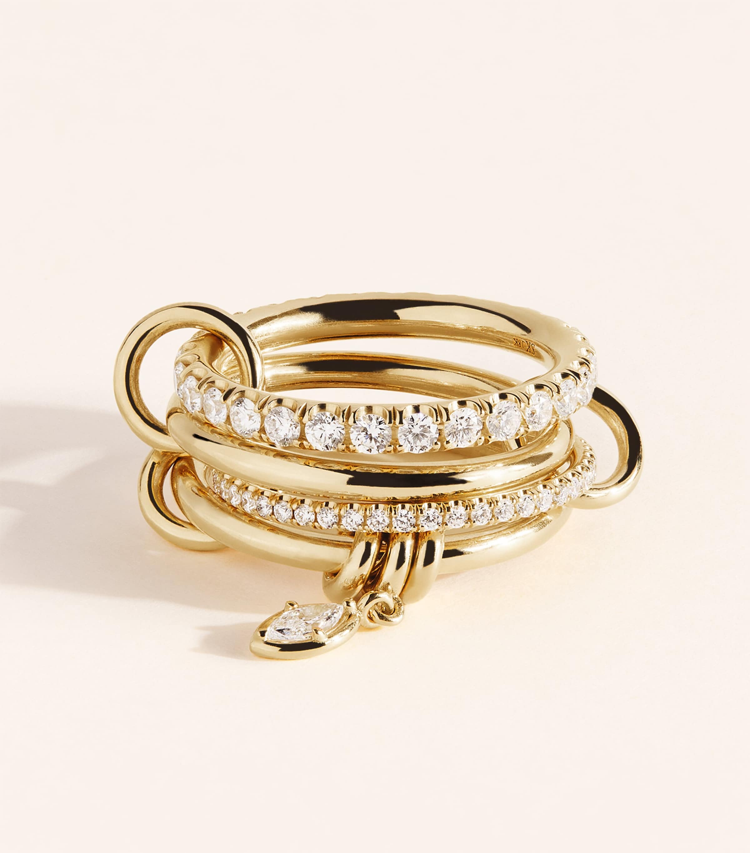 Spinelli Kilcollin Yellow Gold and Diamond Annulet Inara Ring Yellow Gold Image 1