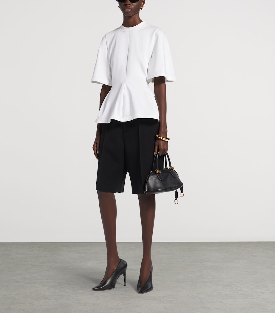 Balenciaga Womens Cotton Shaped T-Shirt Image 2