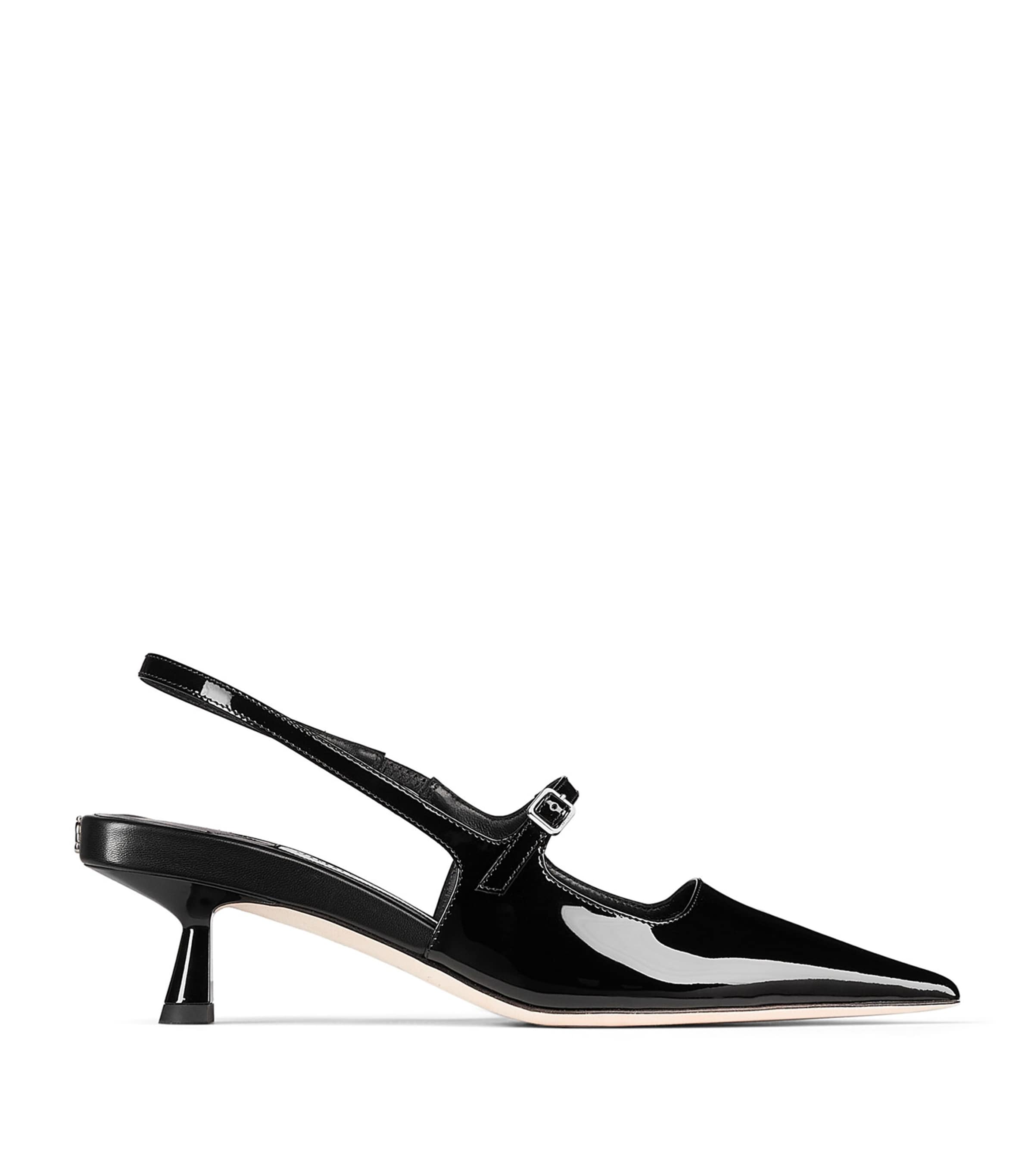 Jimmy Choo Didi 45 Patent Slingback Pumps In Black