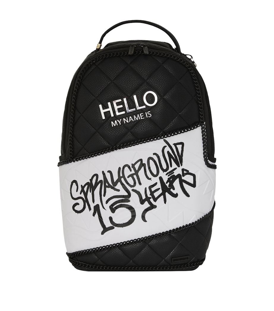 Hello My Name Is Anniversary Backpack BLACK Image 1