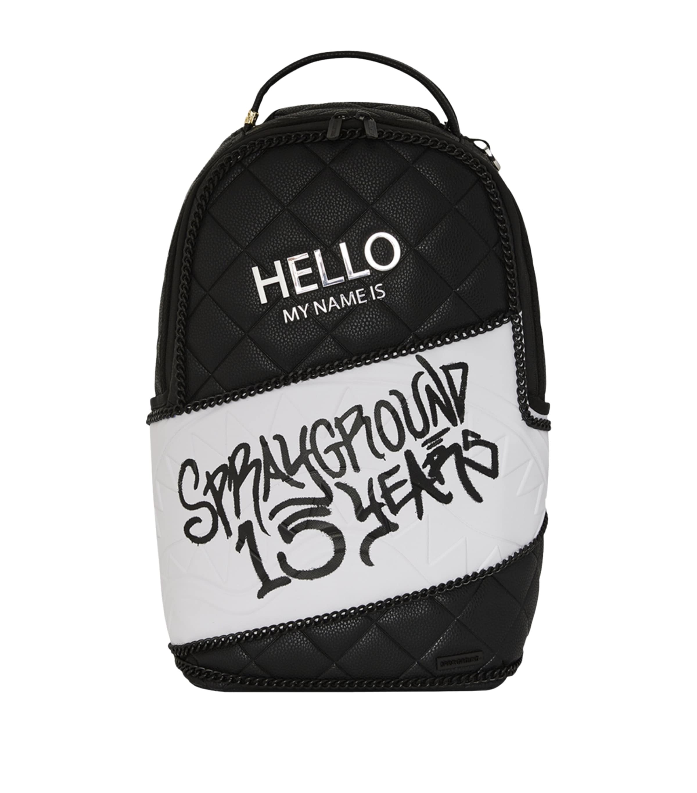 Sprayground Black Hello My Name Is Anniversary Backpack | Harrods FR