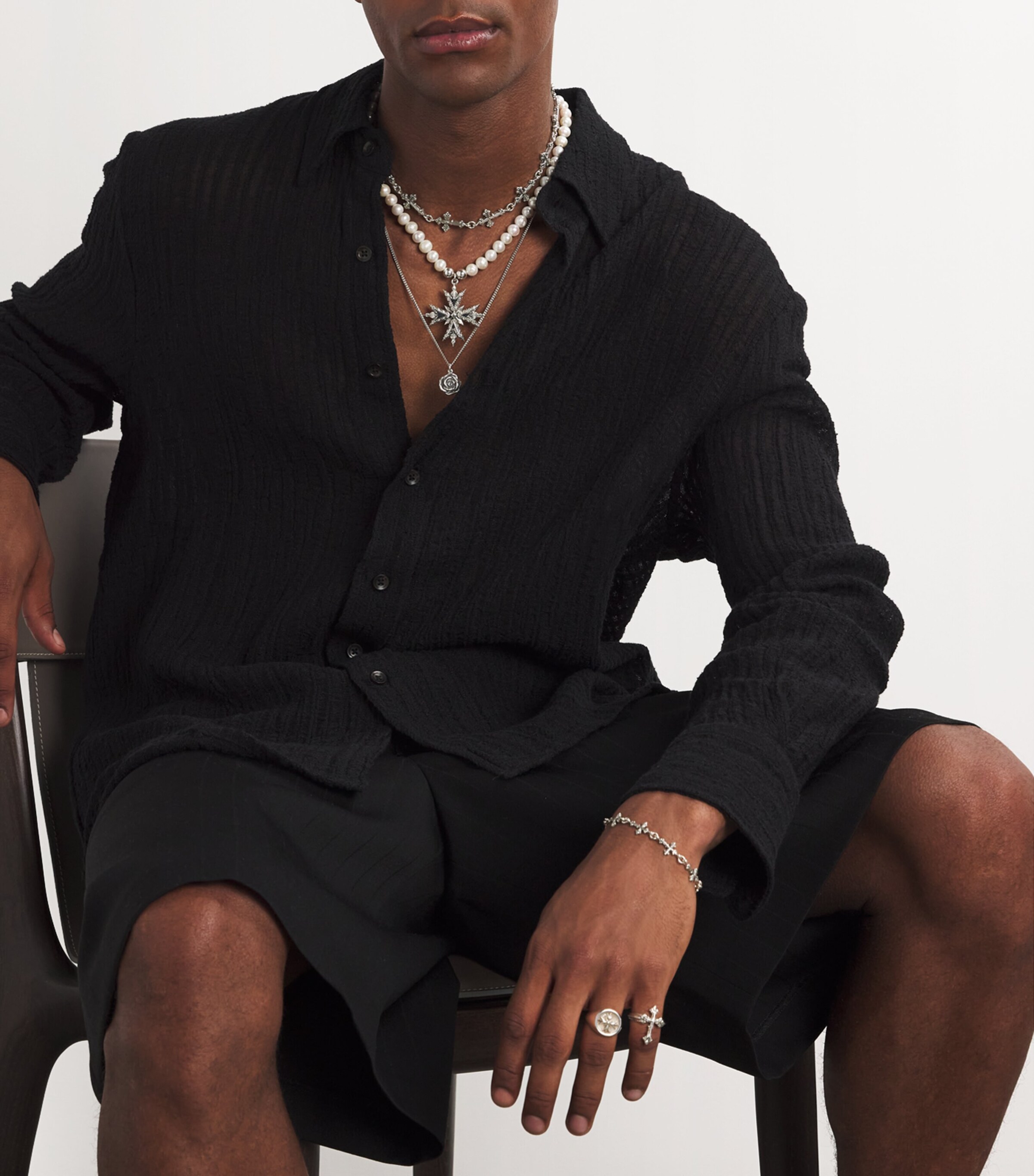 ネックレス・ペンダント emanuele bicocchi SS25 MULTI ROSE NECKLACE (RSN4 SILVER) Rose Necklace