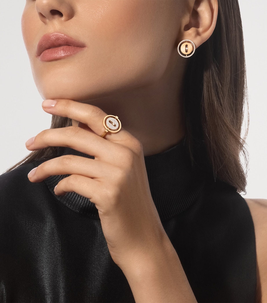 Messika Lucky Move Yellow Gold and Diamond Stud Earrings (0.32ct) Yellow Gold Image 2