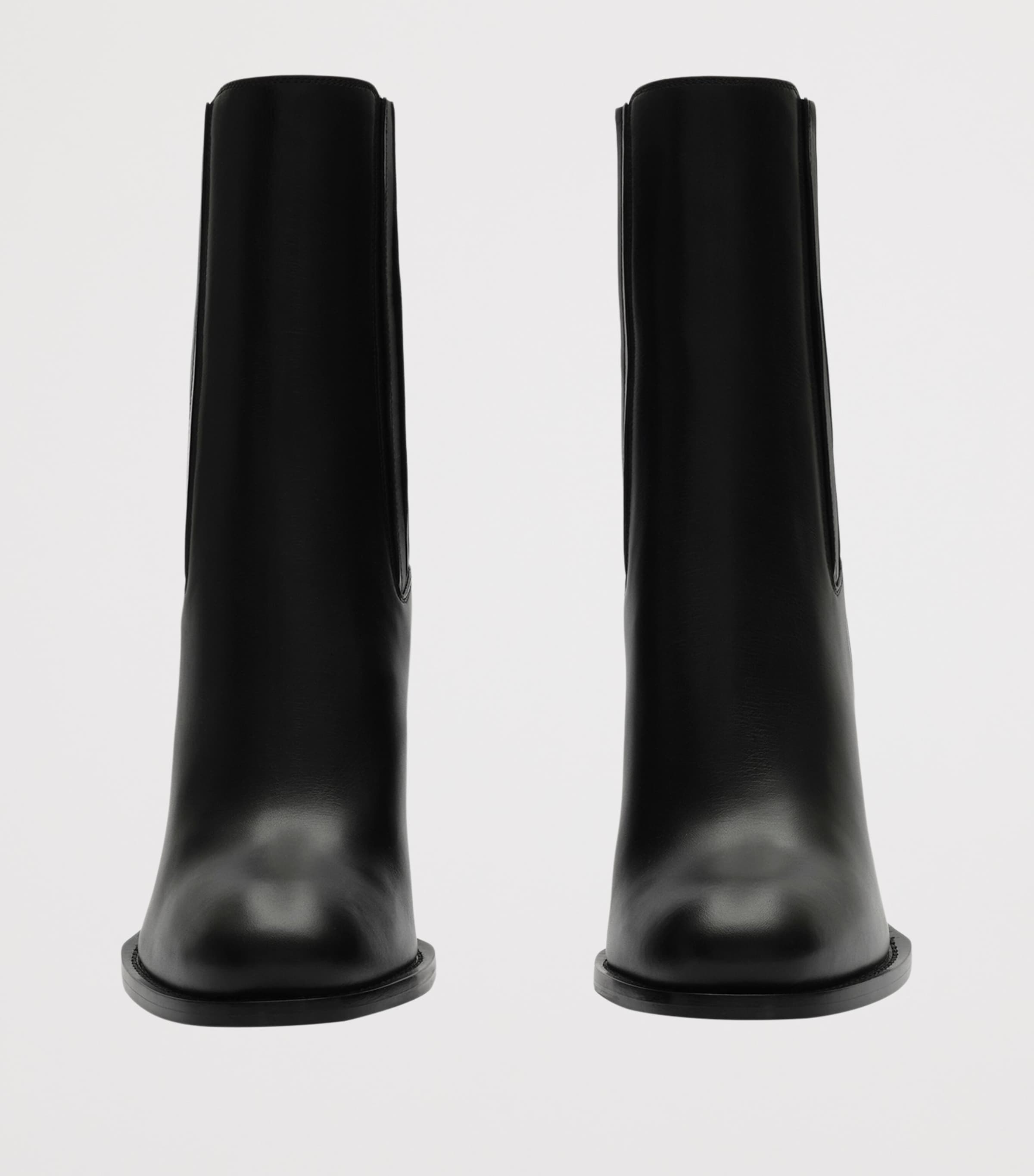 Burberry Leather Pillar Ankle Boots 100 Black Image 2