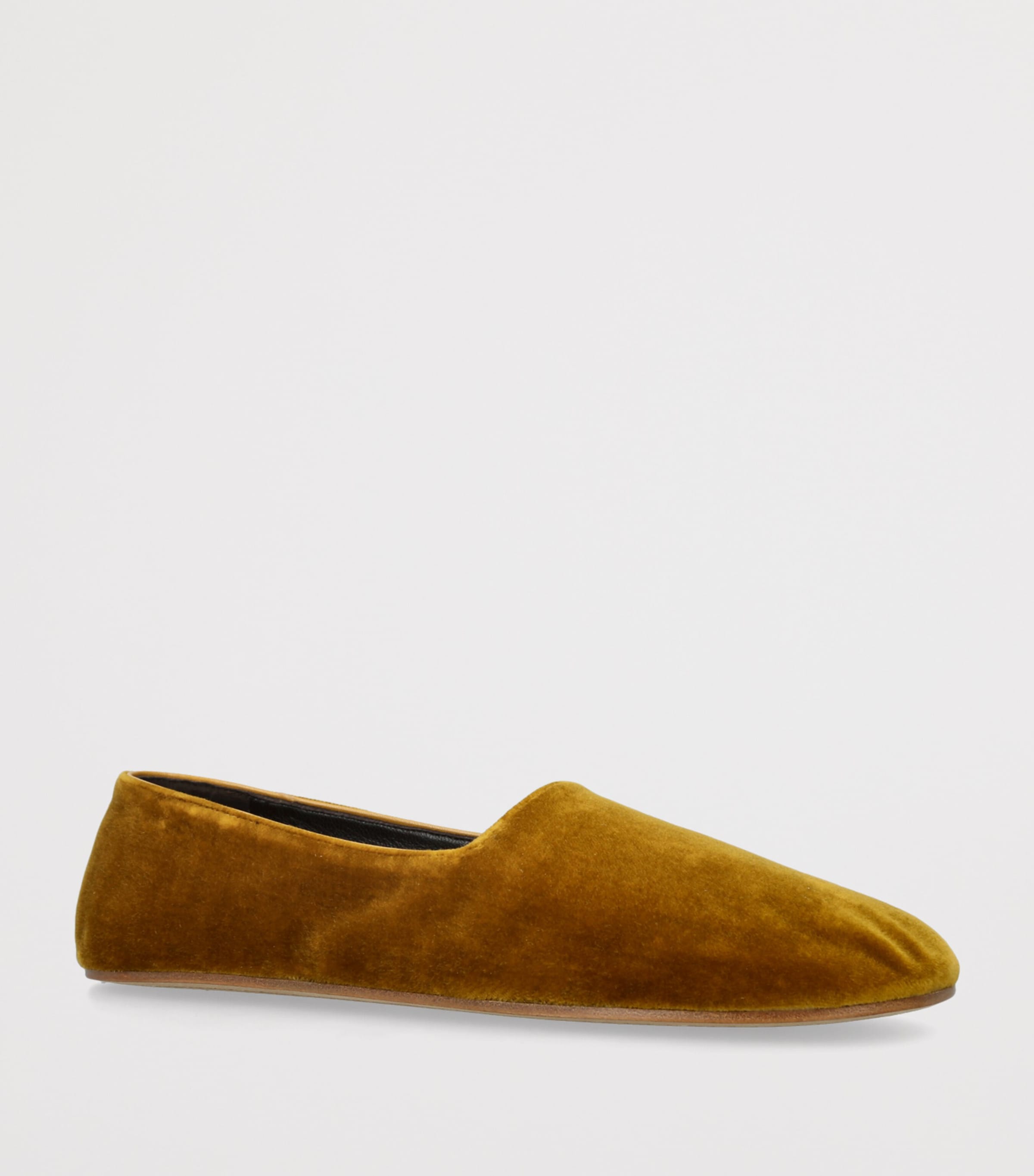 The Row Ponti Velvet Slippers Tan Image 2