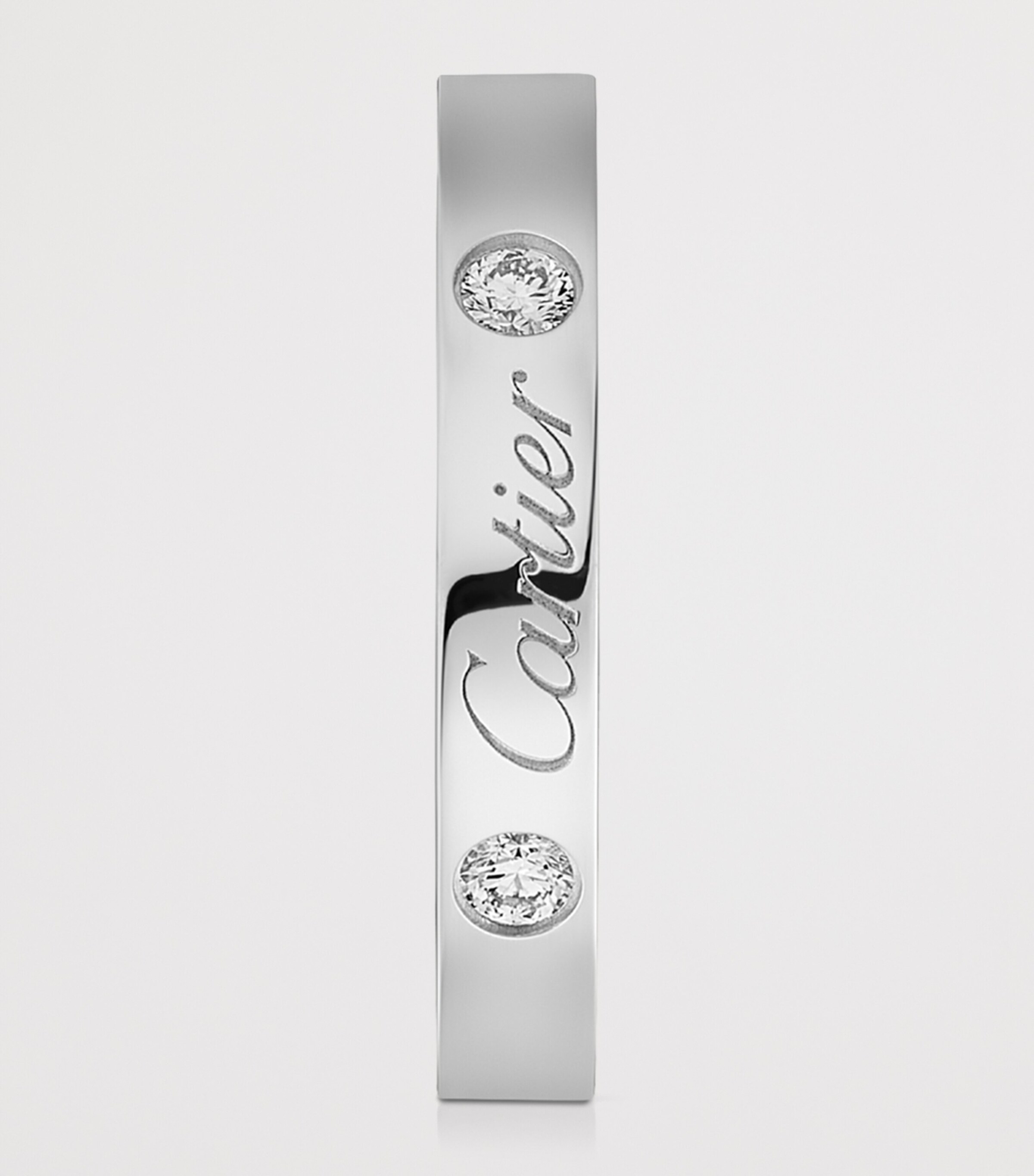 Cartier Platinum and Diamond C de Cartier Wedding Band (3mm) Platinum Image 4