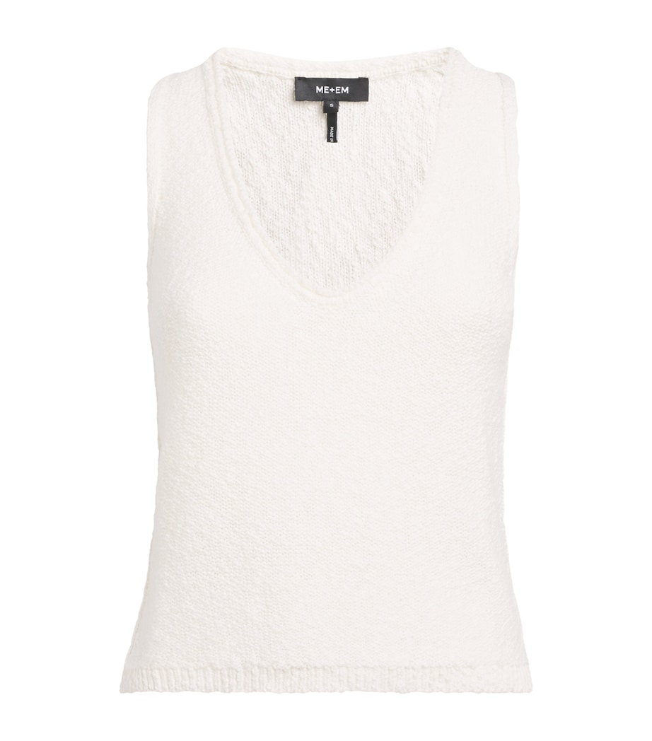 Cotton-Linen Bouclé Tank Top SOFT WHITE Image 1