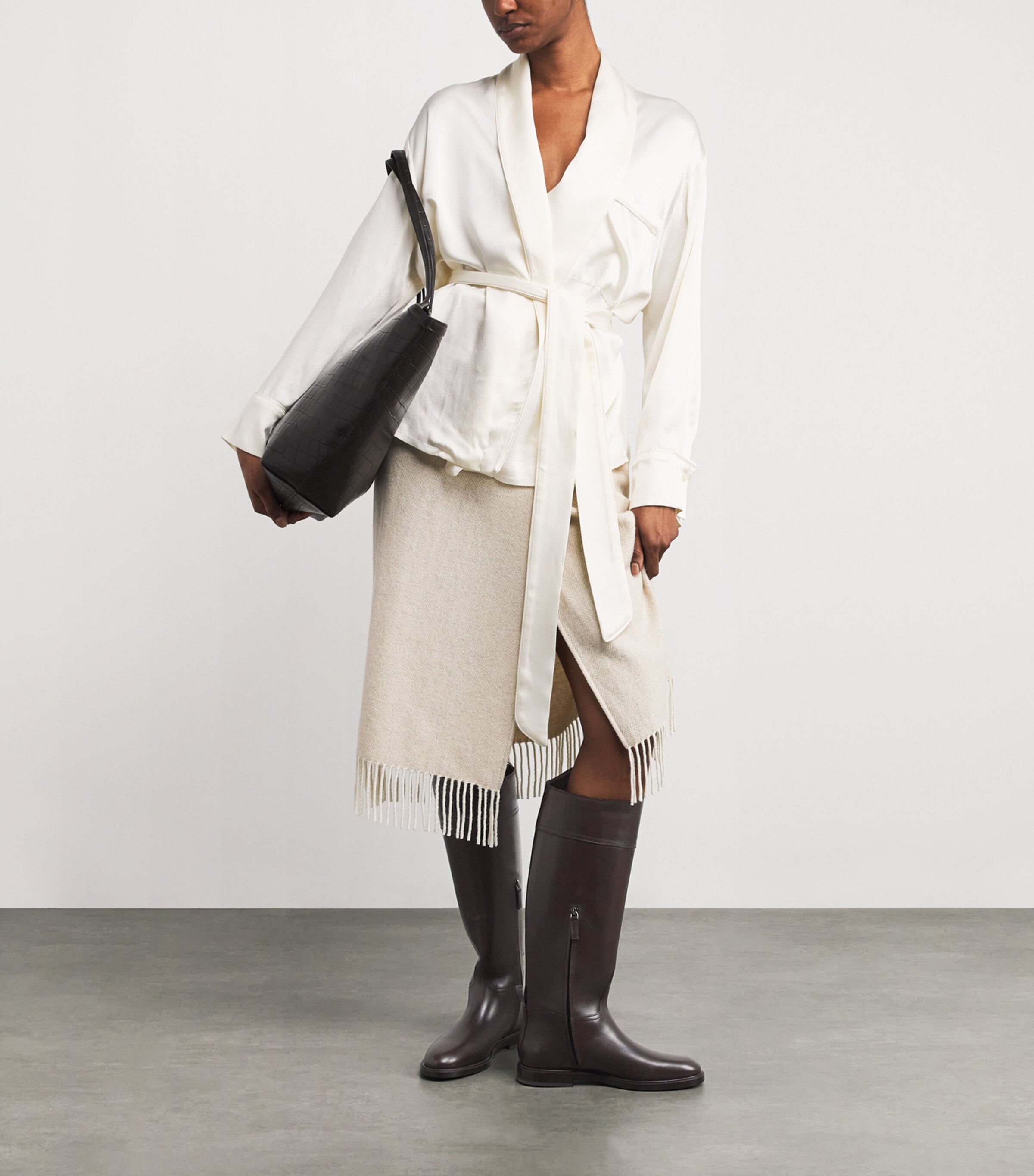 Brunello Cucinelli Brown Leather Riding Boots | Harrods US