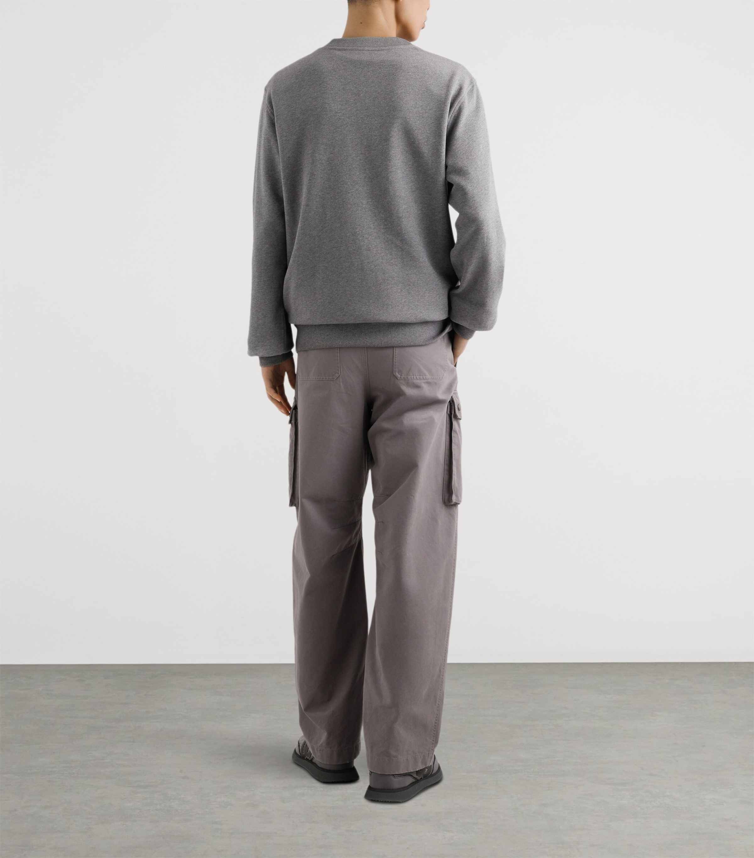 Dolce&Gabbana Mens Cotton Graphic Sweatshirt Melange Grey Image 5