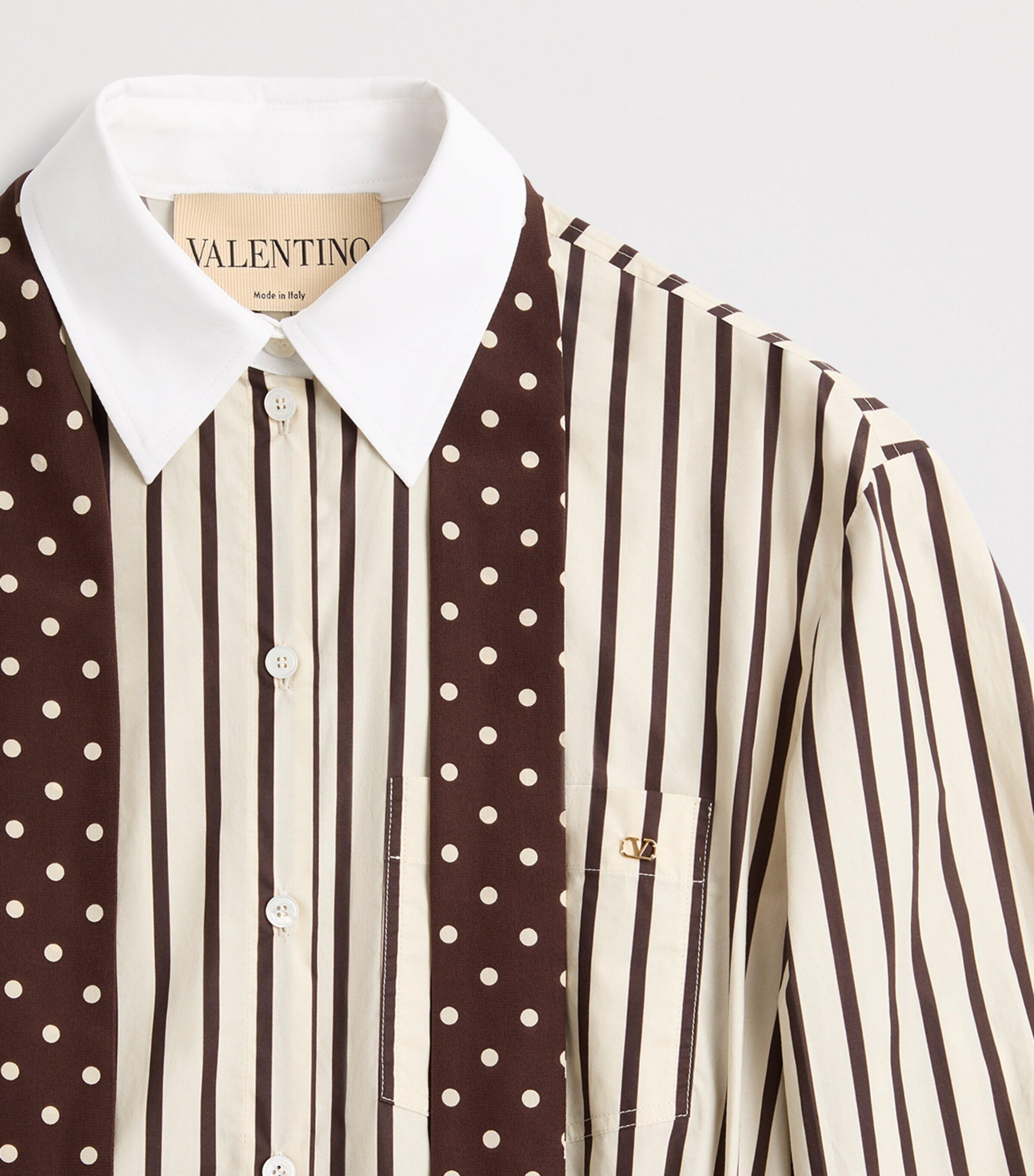 Valentino Womens Cotton Stripe Mini Shirt Dress Image 7