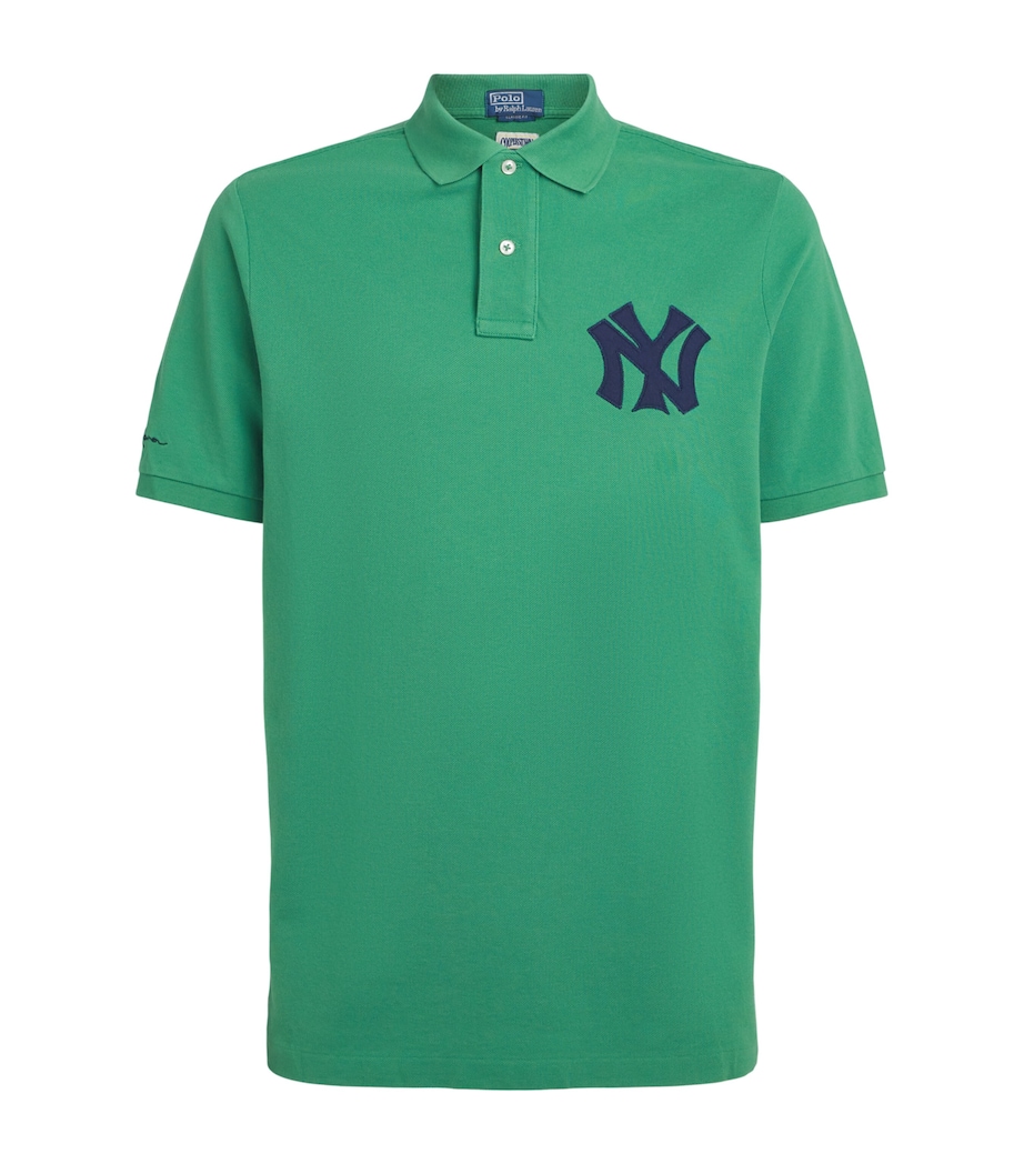 Polo Ralph Lauren Mens NY Yankees Polo Shirt Bay Green Image 1