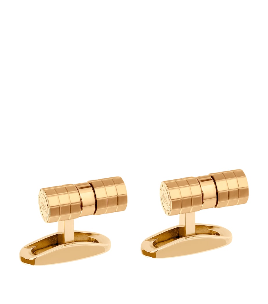 Ice Cube Cufflinks GOLD Image 1