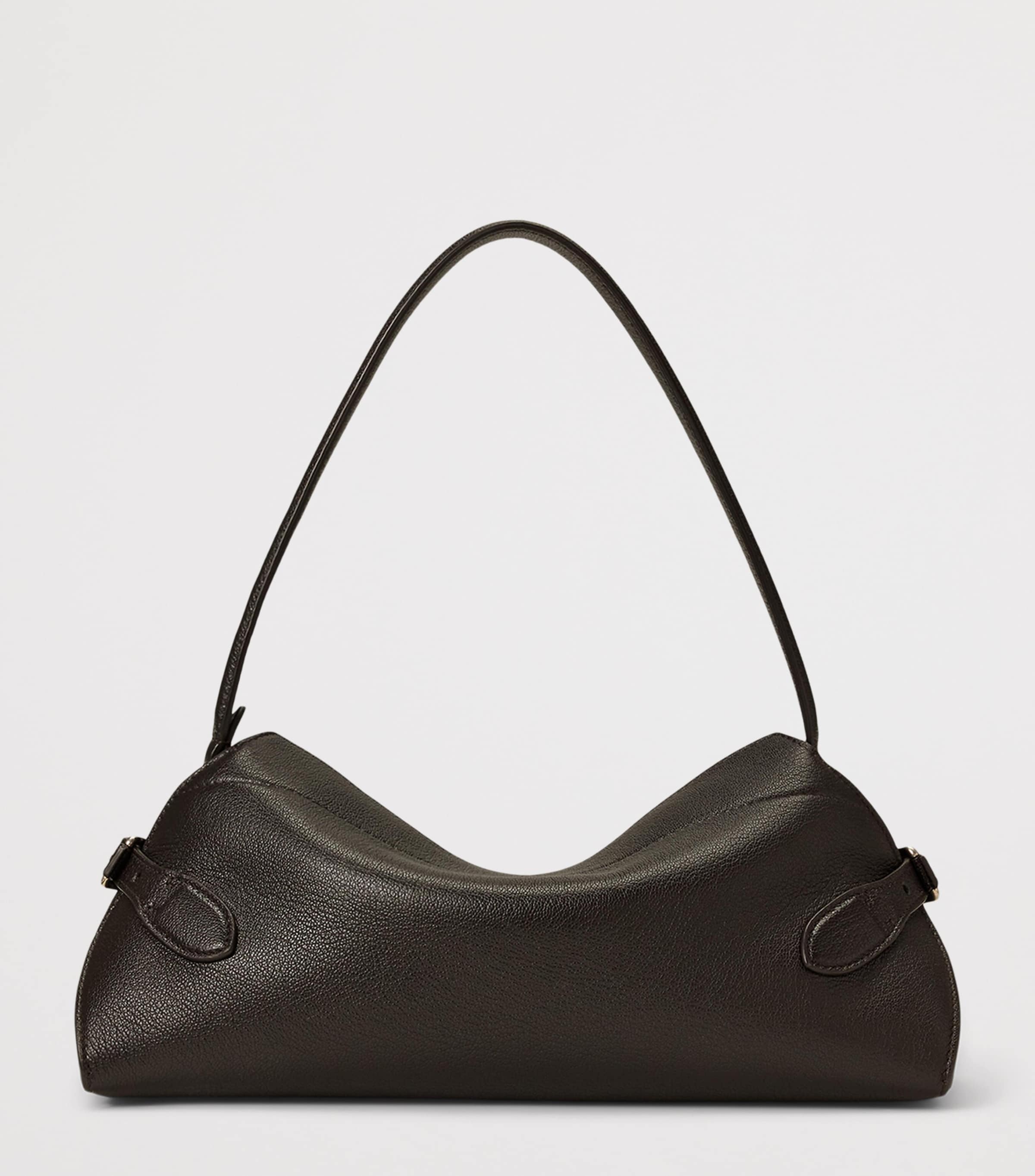 Ralph Lauren Collection Leather The Ralph Shoulder Bag Chocolate Image 2