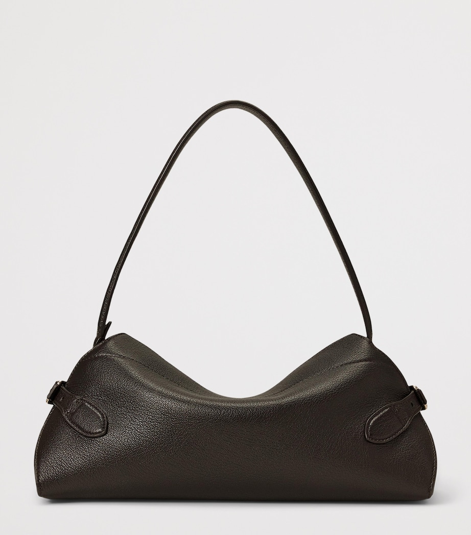 Ralph Lauren Collection Leather The Ralph Shoulder Bag Chocolate Image 2