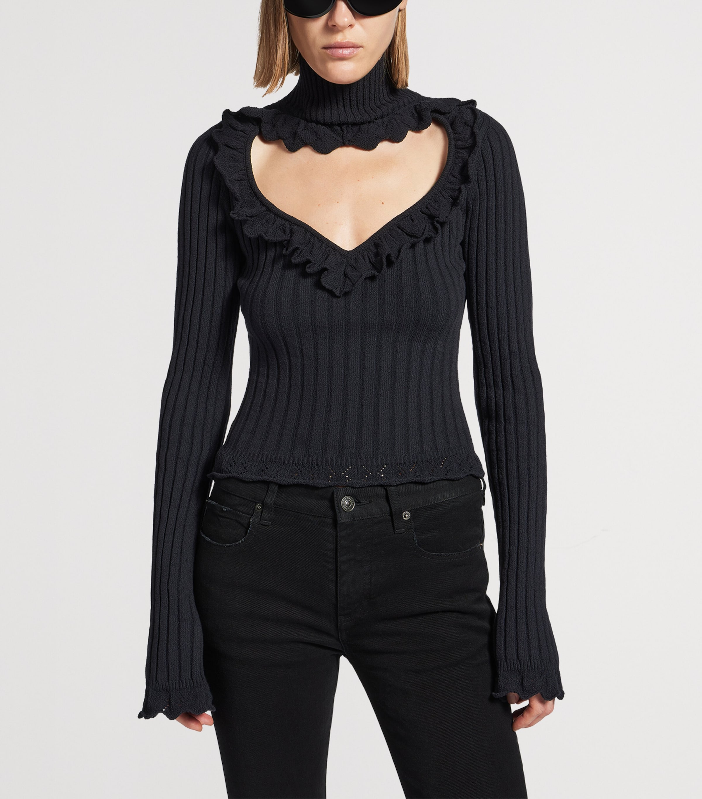 Heart Cut-Out Rollneck Sweater 1000 Image 5