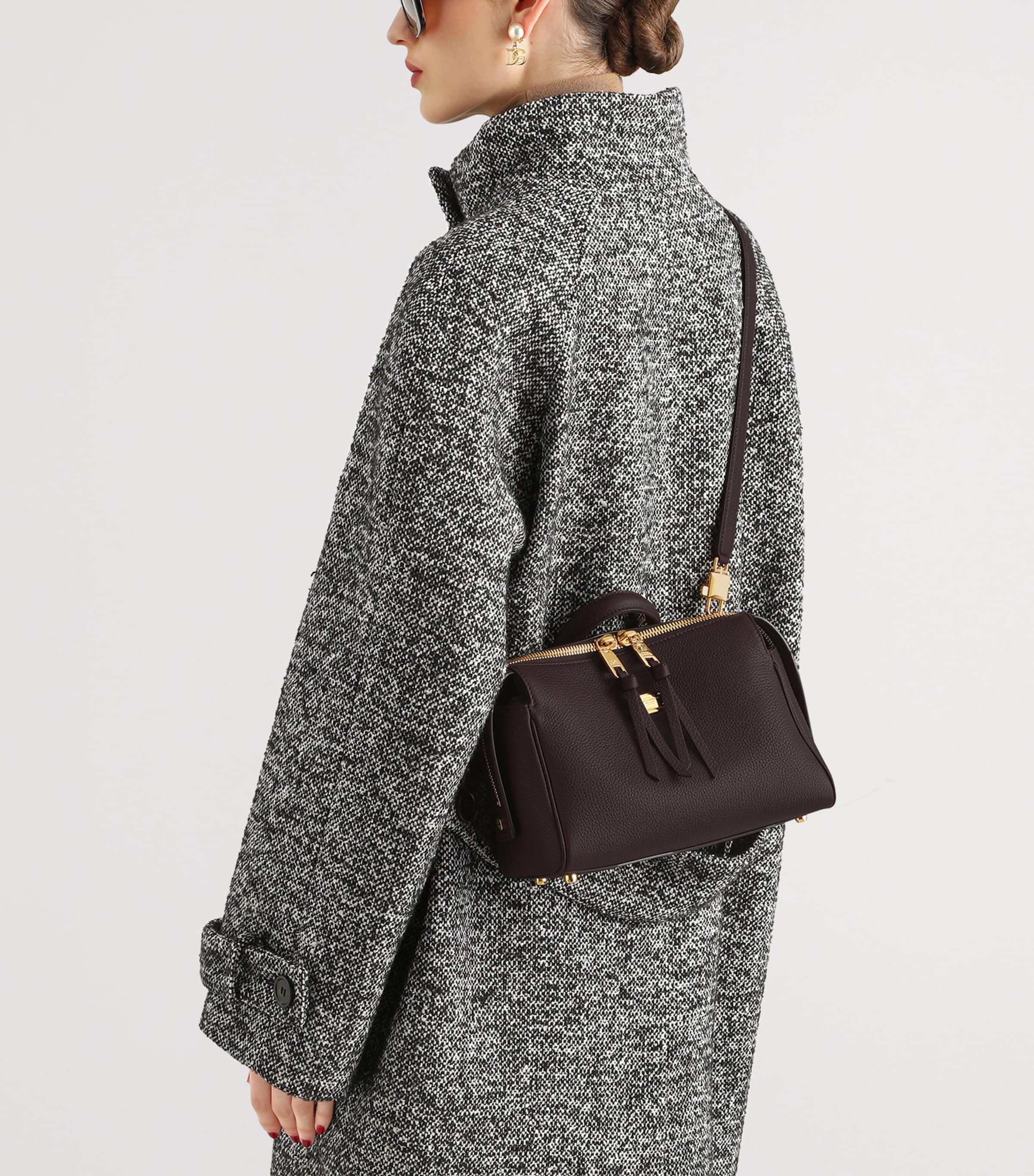 Dolce&Gabbana Calfskin Vittoria Top-Handle Bag Wine Image 5
