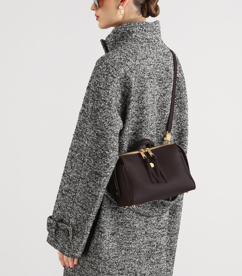 Dolce&Gabbana Calfskin Vittoria Top-Handle Bag Wine Image 5