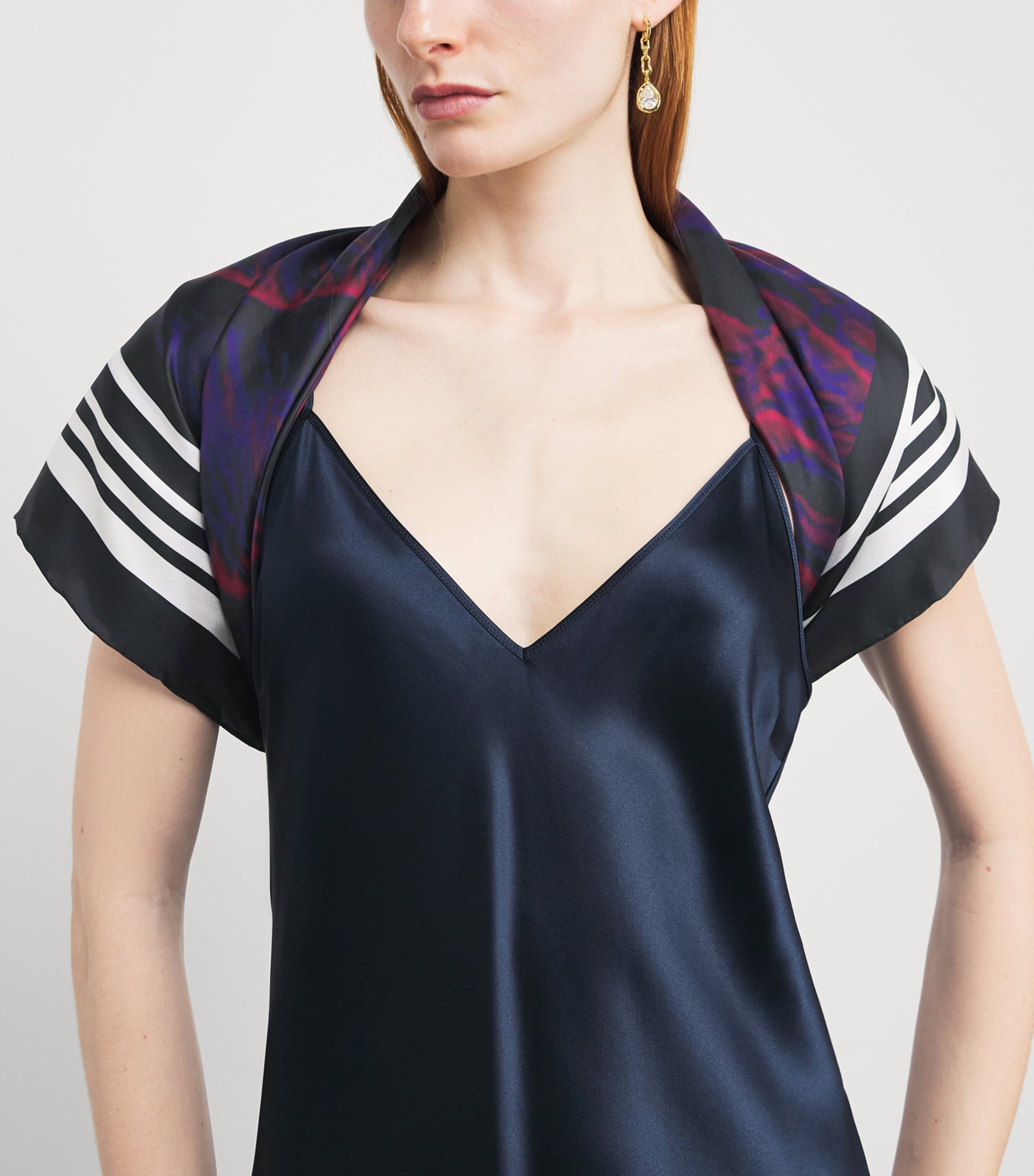 Silk Layla Scarf CHERRY/VIOLET Image 2