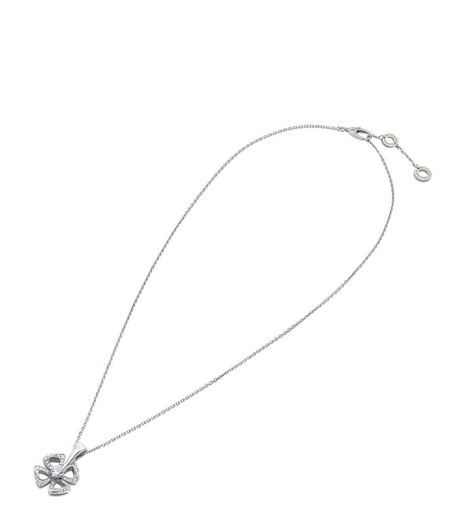 Bvlgari White Gold and Diamond Fiorever Necklace White Gold Image 1