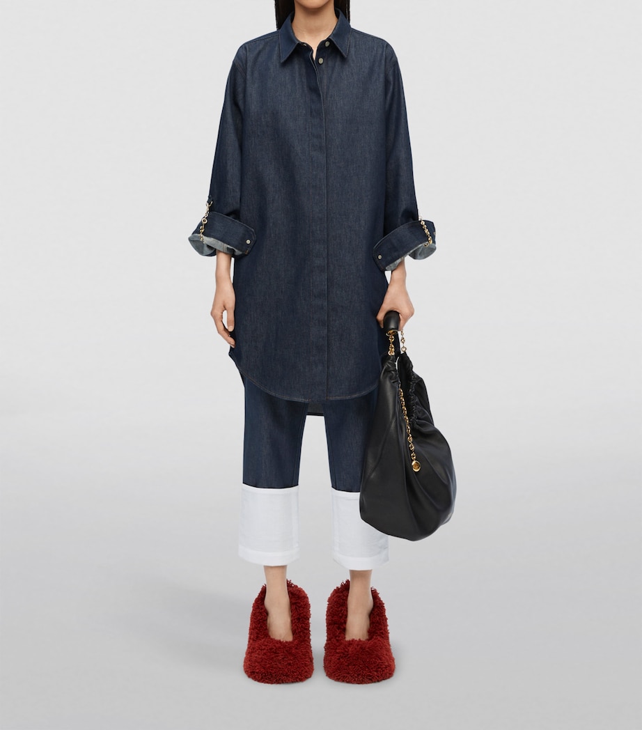 LOEWE Womens Fisherman Jeans Raw Denim Image 2