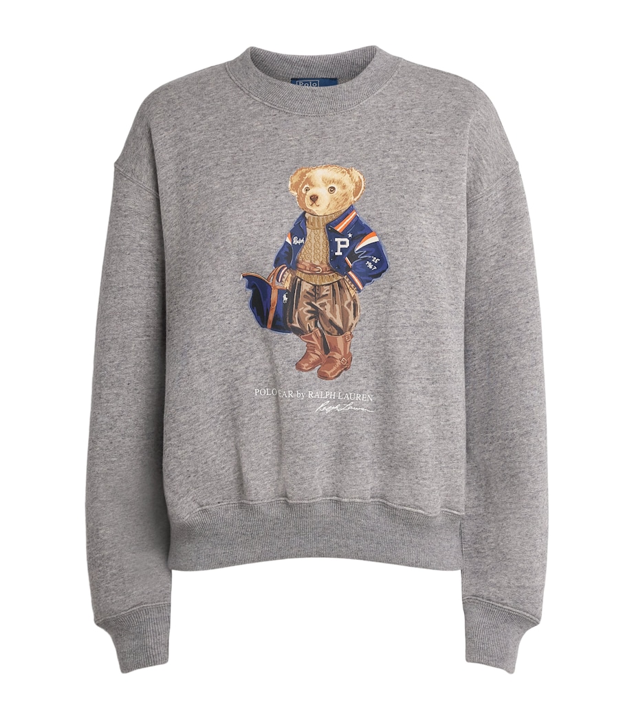 Polo Ralph Lauren Womens Polo Bear Sweatshirt Dark Vintage Heather Image 1