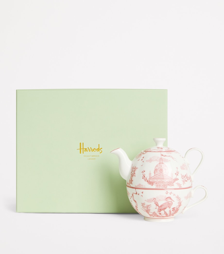Bone China Toile Tea for One Set PINK Image 2