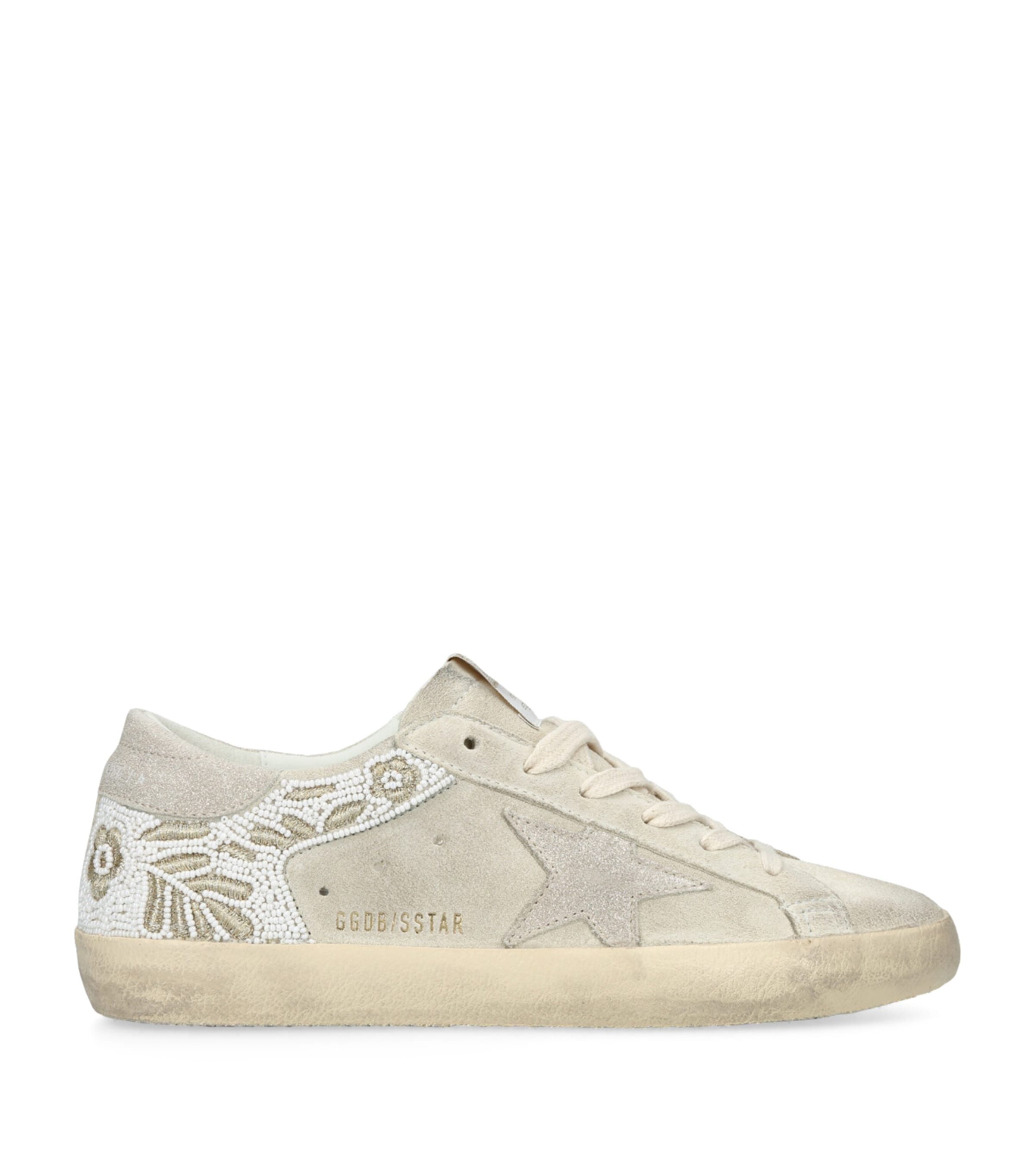 Suede Embellished Super-Star Sneakers BEIGE COMB Image 1