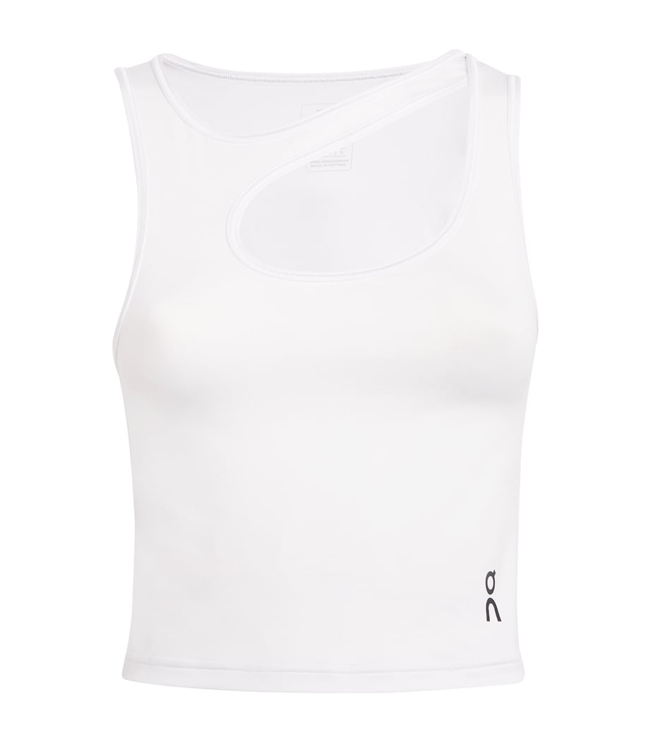 On Womens Studio Cut-Out Crop Top White Image 1